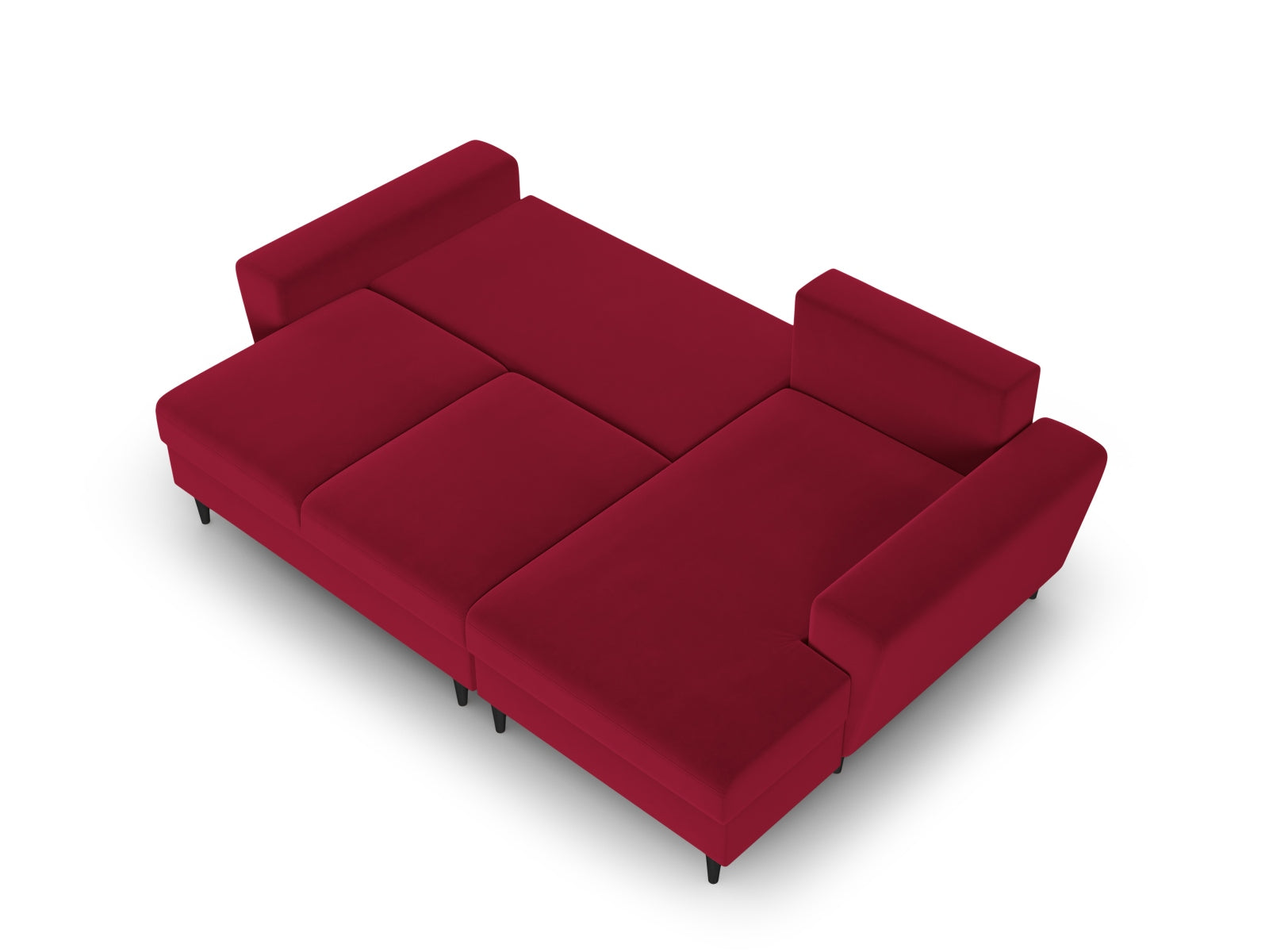 Stylisches Kyoto Ecksofa rechts, 4-Sitzer mit praktischer Schlaffunktion und Stauraum, perfekt für kleine Räume und entspannte Nächte.