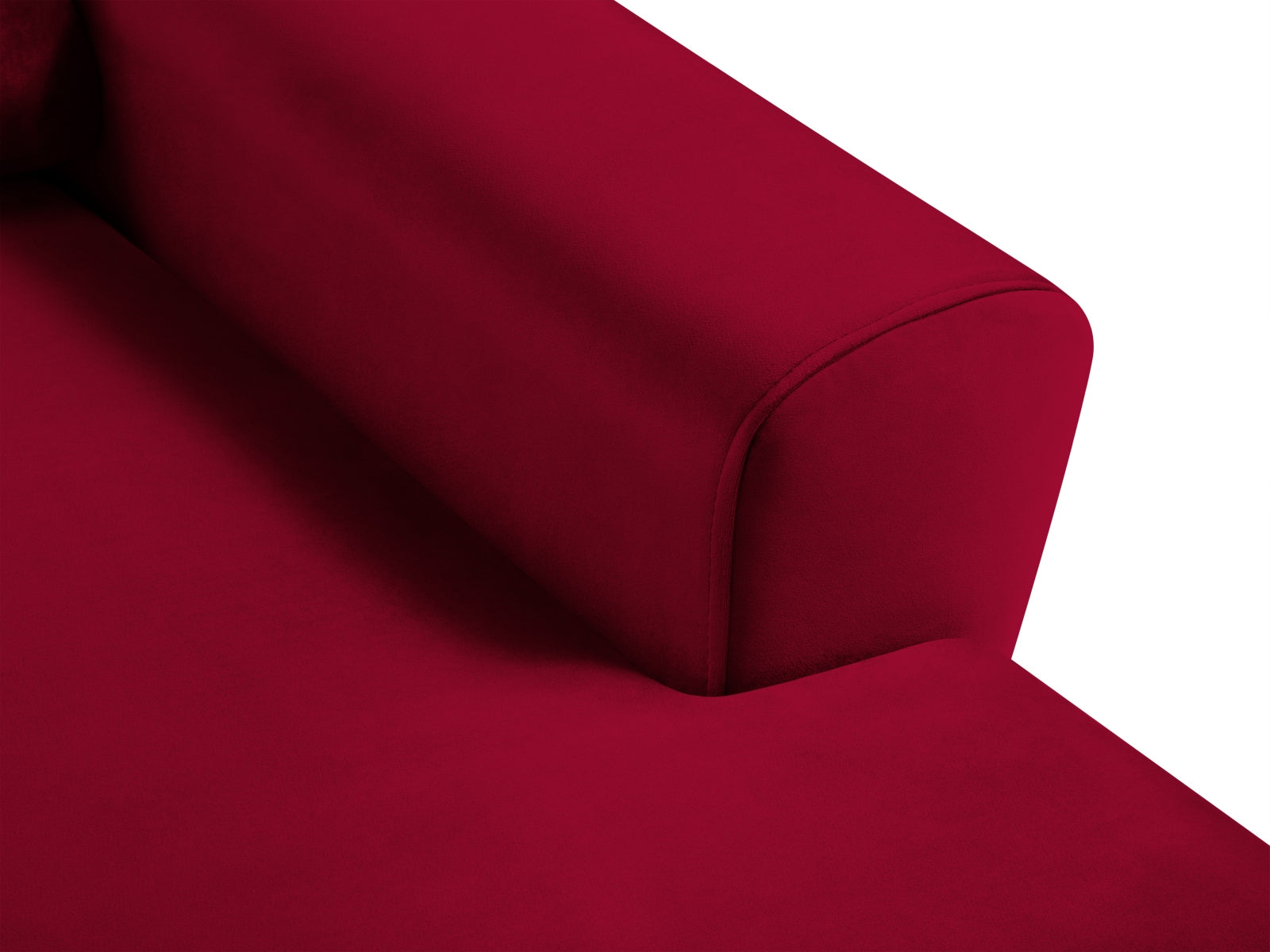 Entdecken Sie das Kyoto Velour Ecksofa rechts – ein elegantes 4-Sitzer Sofa mit Schlaffunktion und Stauraum, ideal für Ihr modernes Wohnzimmer.