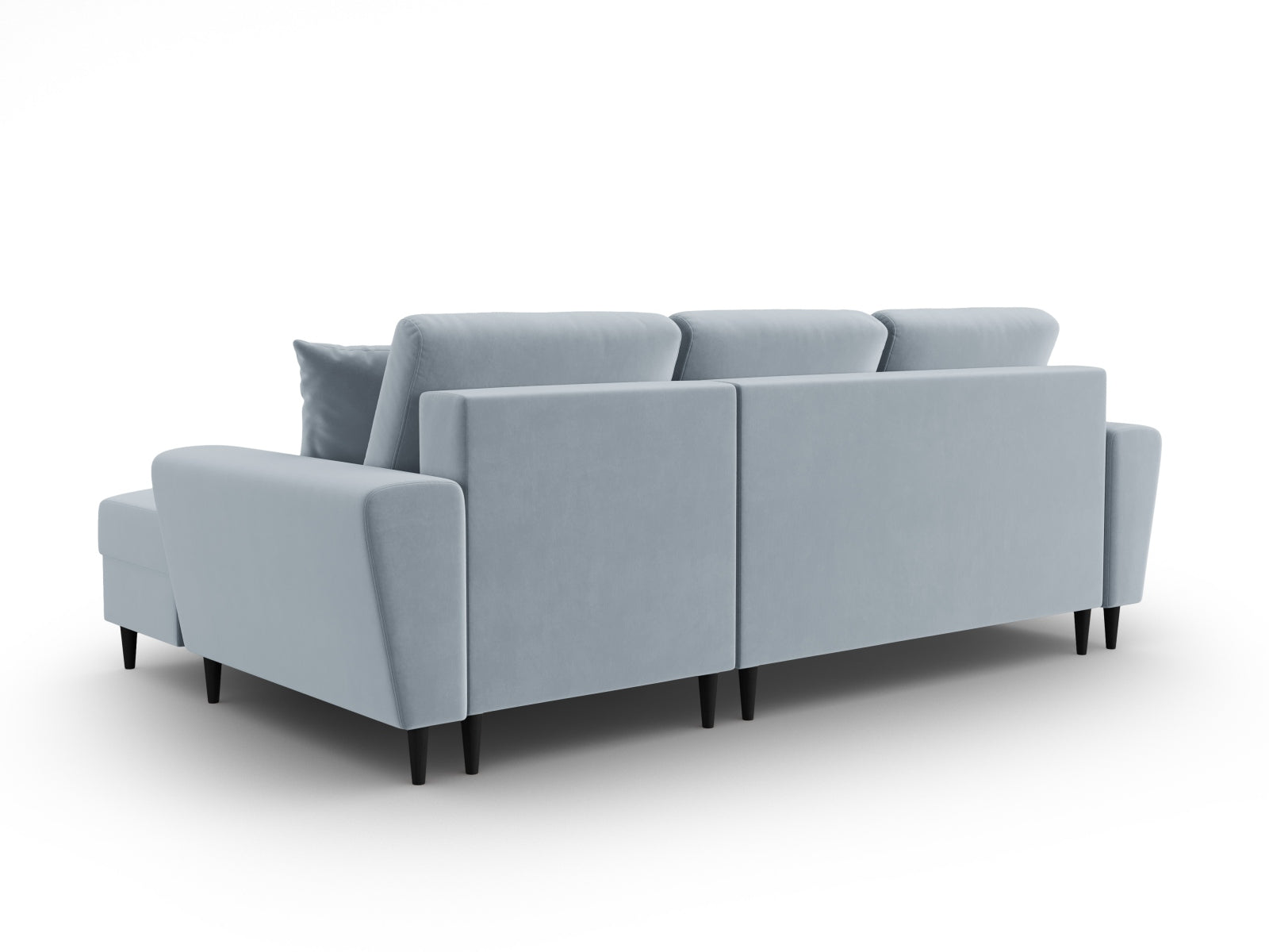 Erleben Sie das Kyoto Velour Ecksofa rechts – ein stilvolles 4-Sitzer Sofa mit praktischer Schlaffunktion und Stauraum für Ihr Zuhause.