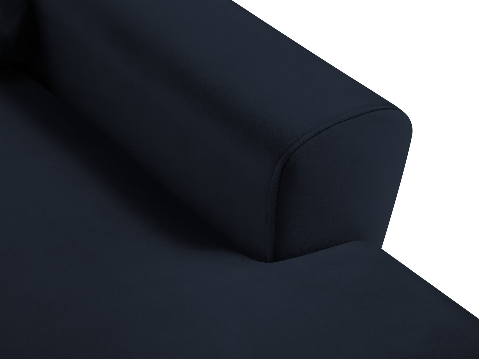 Modernes Kyoto Ecksofa rechts mit Schlafoption und Stauraum, 4-Sitzer, 145 cm, in stilvollem Blau, ideal für gemütliche Wohnräume.