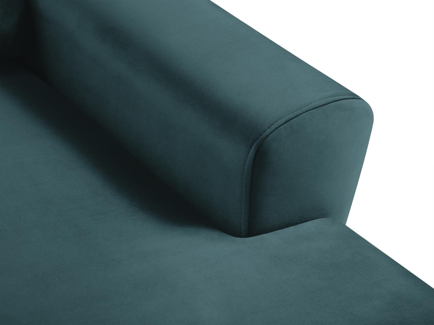 Stylisches Kyoto Ecksofa rechts in Petrol-Riviera, 4-Sitzer mit cleverer Schlaffunktion und integriertem Stauraum für optimale Raumnutzung.