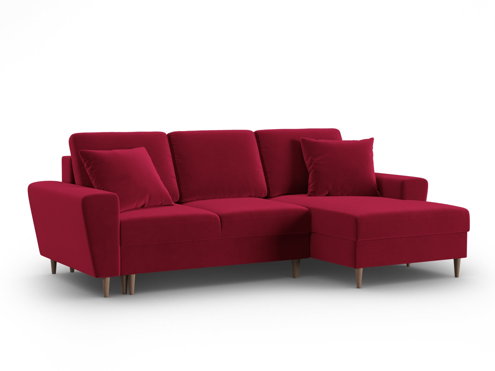 Elegantes Kyoto Ecksofa rechts, 4-Sitzer mit komfortabler Schlaffunktion und cleverem Stauraum für vielseitige Wohnlösungen.