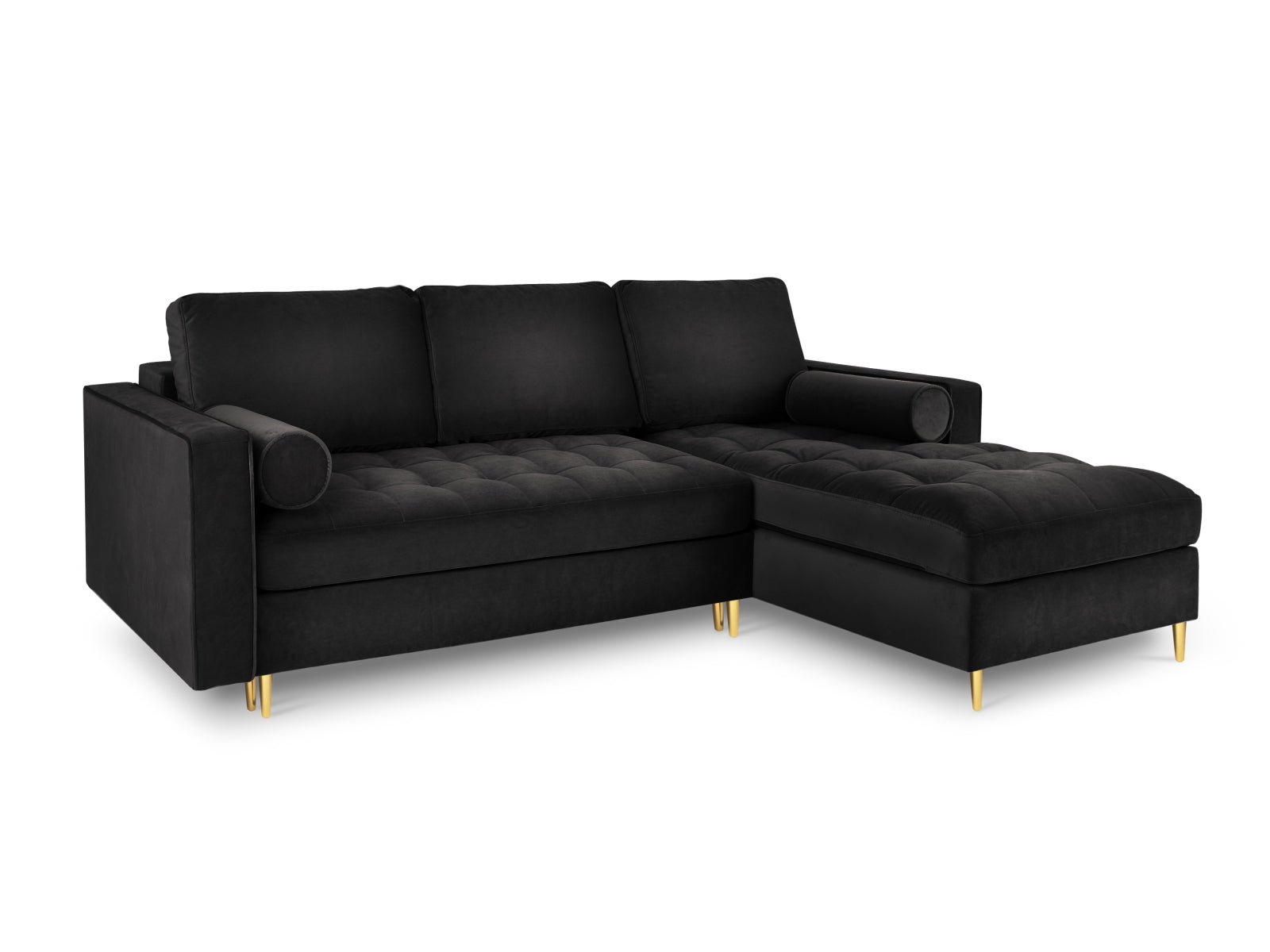 Elegantes Ecksofa Aspen für 5 Personen, rechtsseitig, mit praktischer Schlaffunktion und Stauraum, perfekt für gemütliche Abende.