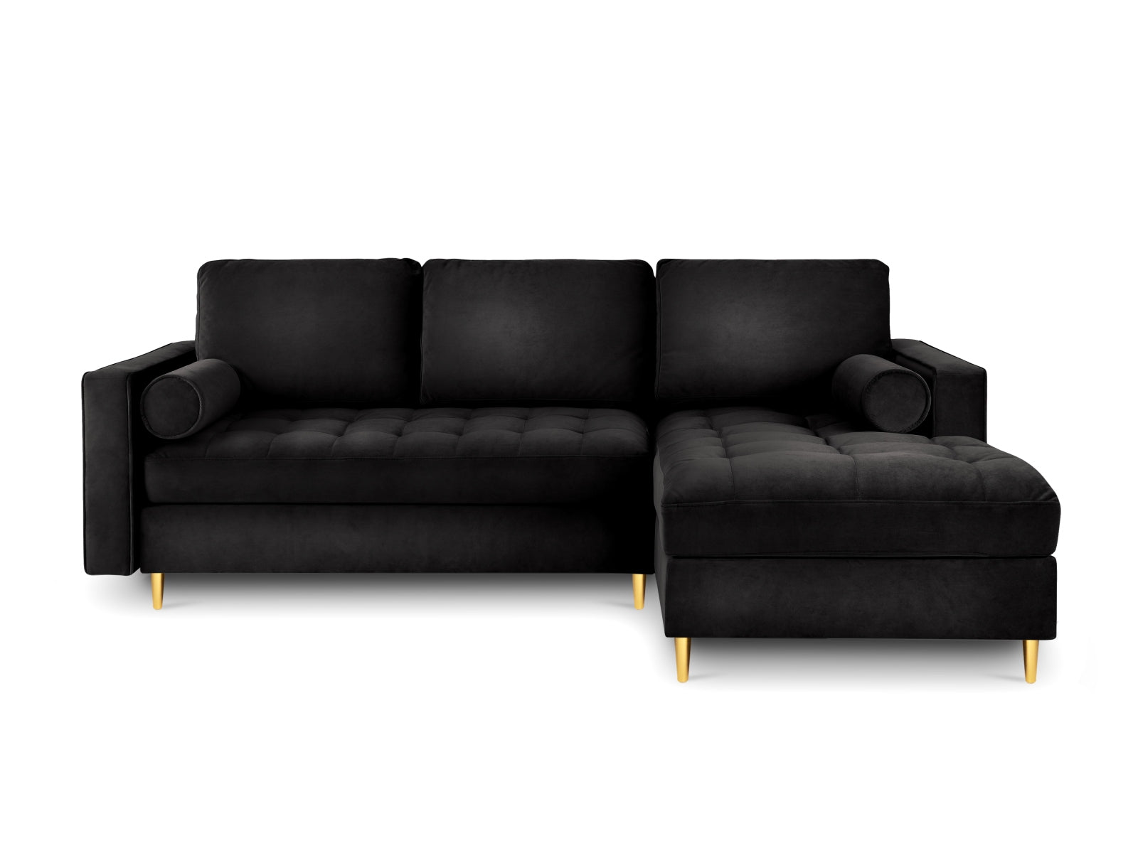 Elegantes Ecksofa Aspen in der rechten Ausführung, ideal für entspannte Abende und Übernachtungsgäste, mit praktischem Stauraum.
