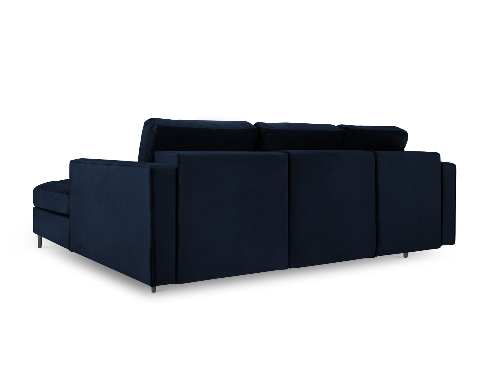 Elegantes 5-Sitzer Ecksofa in Royal Blue, rechtsseitig, mit cleverer Schlaffunktion und integriertem Stauraum für maximalen Komfort.