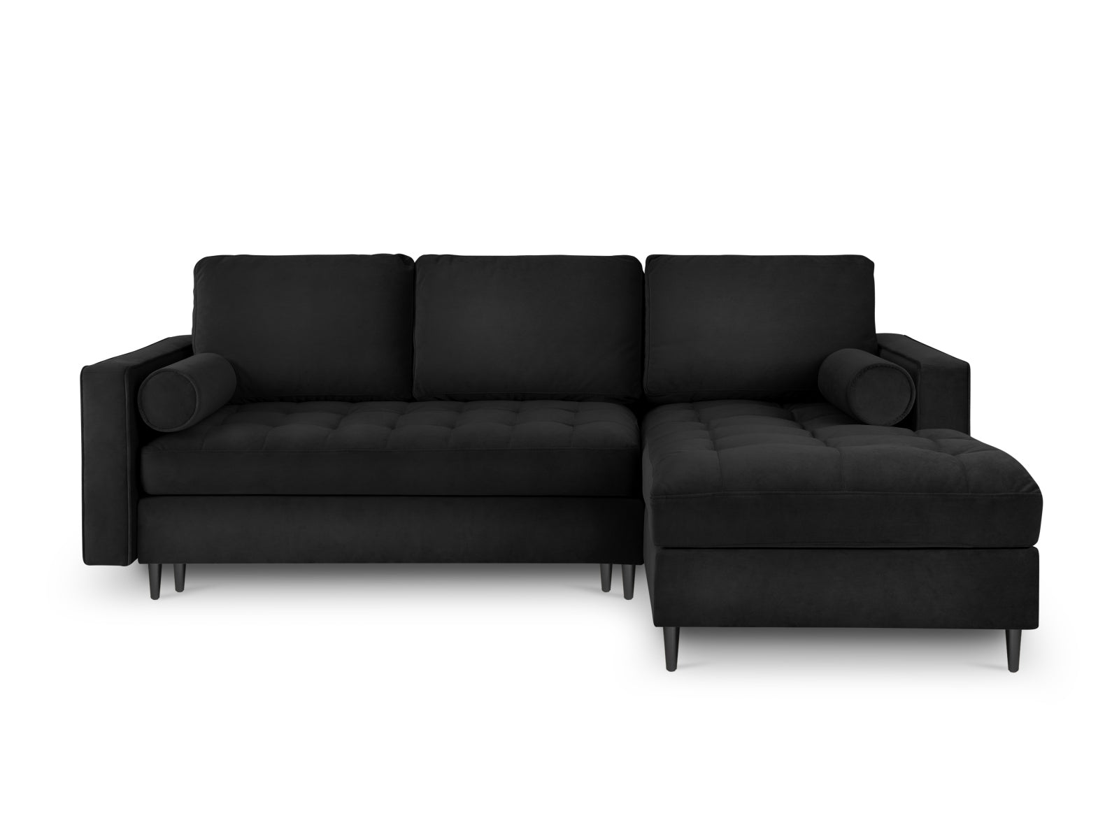 Stylisches Ecksofa für 5 Personen in Rechtsausführung, ausgestattet mit Schlaffunktion und praktischem Stauraum für vielseitige Nutzung.