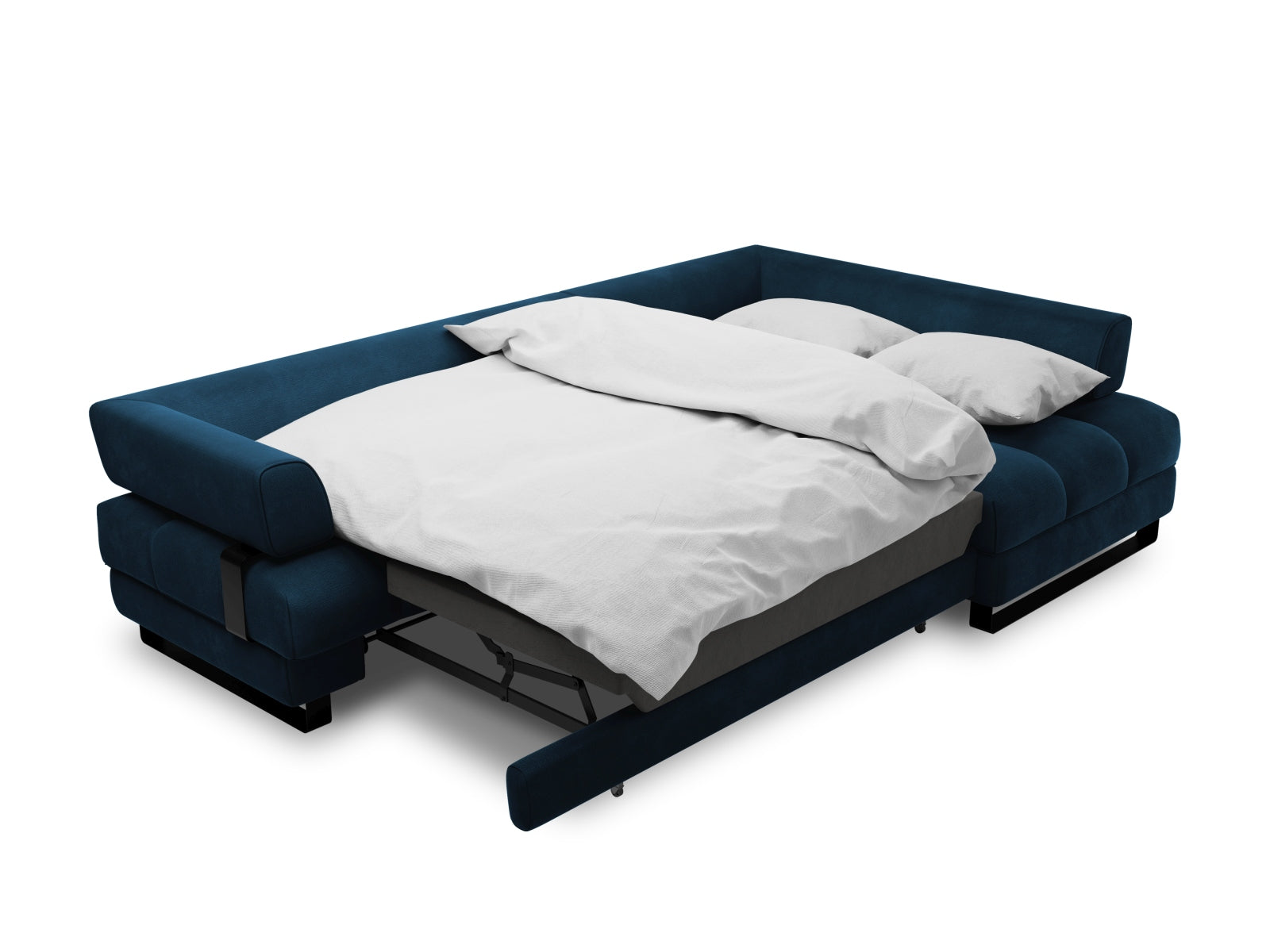 Entdecken Sie das Clinton Velour Ecksofa von Cosmopolitan Design: elegantes 5-Sitzer Sofa mit praktischer Schlaffunktion und grosszügigem Stauraum für Ihr Zuhause!