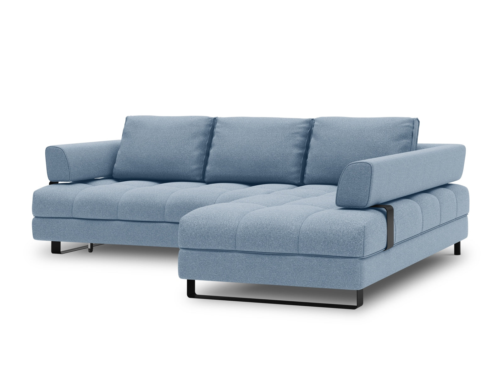 Entdecken Sie das Clinton Ecksofa von Cosmopolitan Design: elegantes 5-Sitzer Sofa mit praktischer Schlaffunktion und grosszügigem Stauraum für Ihr Wohnzimmer!