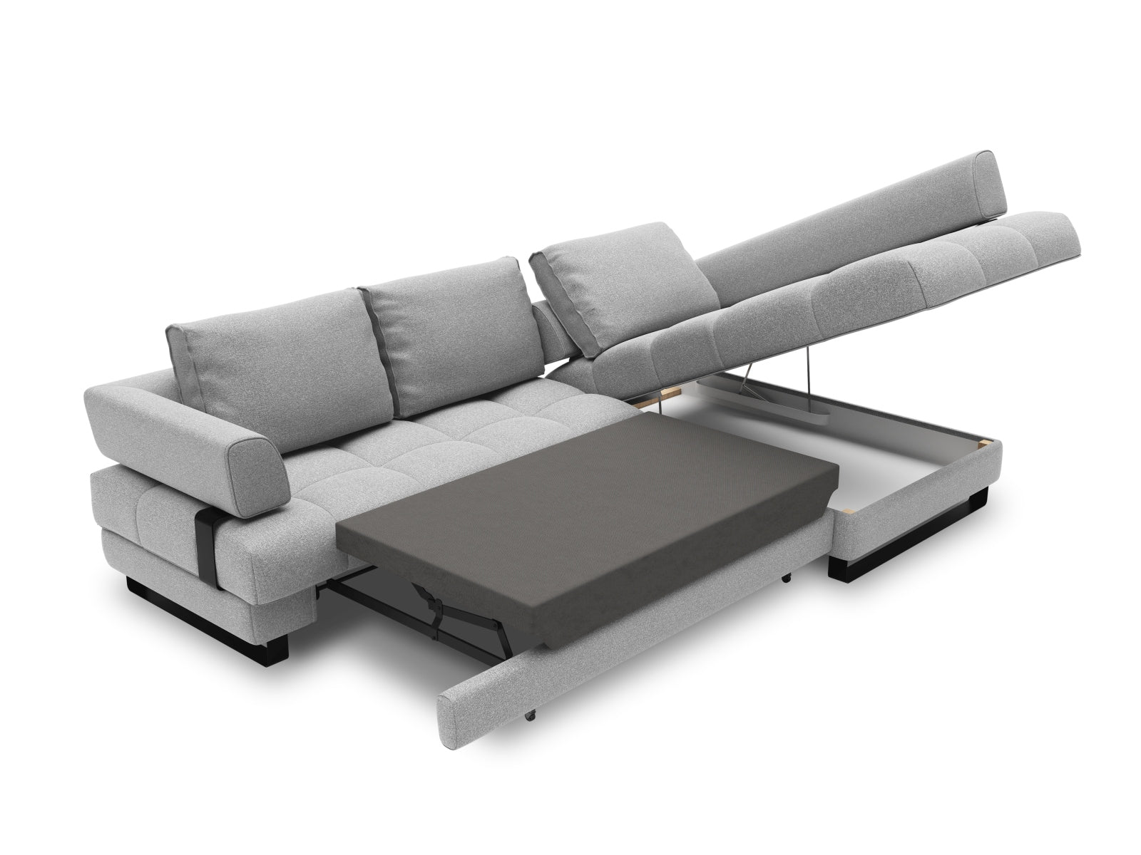 Erleben Sie das Clinton Ecksofa von Cosmopolitan Design: stilvolles 5-Sitzer Sofa mit cleverer Schlaffunktion und viel Stauraum für Ihr Zuhause!