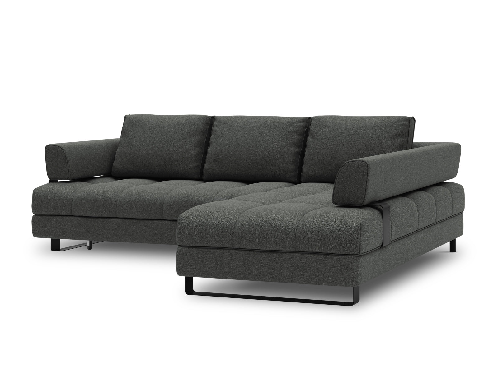 Entdecken Sie das Clinton Ecksofa von Cosmopolitan Design: elegantes 5-Sitzer Sofa mit praktischer Schlaffunktion und grosszügigem Stauraum für Ihr Wohnzimmer!