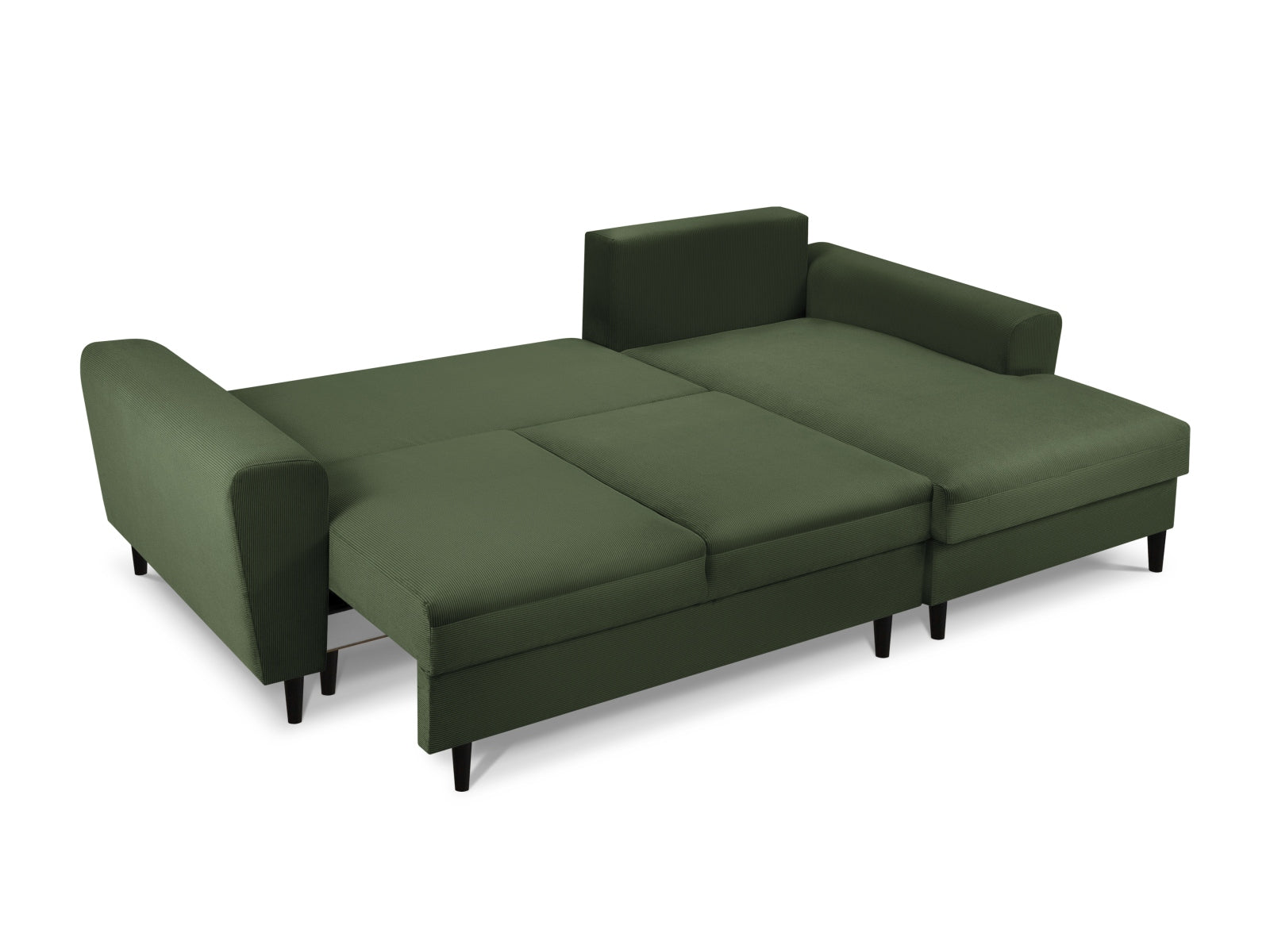 Erleben Sie das Kyoto Ecksofa rechts von Cosmopolitan Design – ein elegantes 4-Sitzer Sofa mit Schlaffunktion und Stauraumbox für maximalen Komfort und Ordnung.