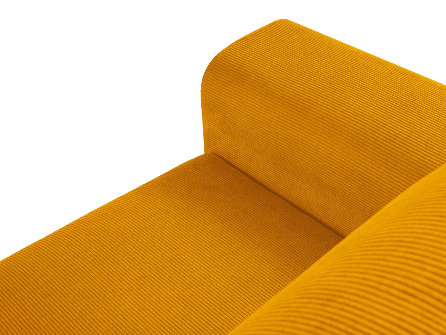 Stylisches Kyoto Ecksofa in Gelb, 4-Sitzer mit praktischer Schlaffunktion und Stauraum, perfekt für kleine Räume und entspannte Stunden.