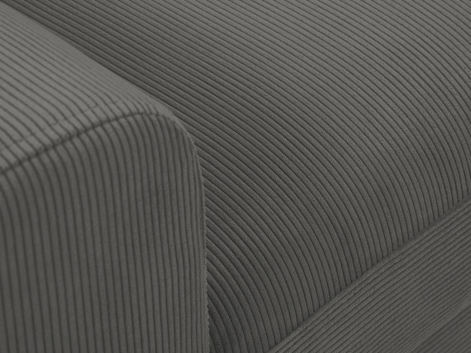 Modernes Kyoto Ecksofa in edlem Grau, 4-Sitzer mit Schlafoption und Stauraum, ideal für stilvolle Wohnräume.