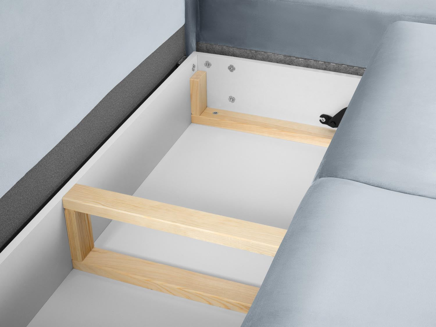 Erleben Sie das Kyoto Velour Ecksofa rechts: elegantes 5-Sitzer Sofa mit Schlaffunktion und Stauraum, ideal für modernes Wohnen!