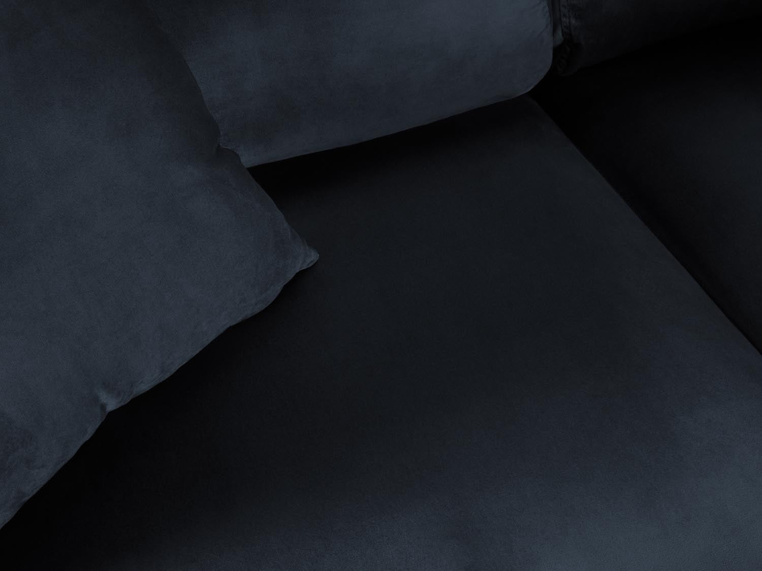 Erleben Sie das Kyoto Velour Ecksofa rechts: elegantes 5-Sitzer Sofa mit Schlaffunktion und Stauraum, ideal für modernes Wohnen!