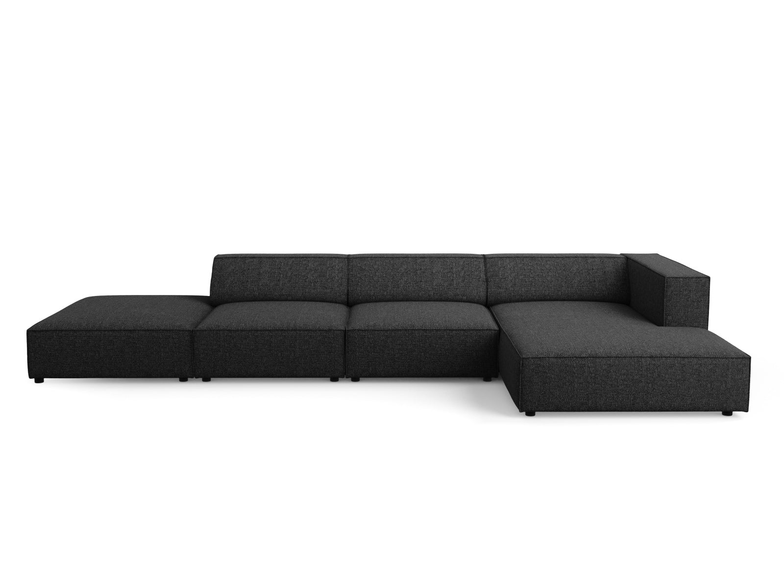 Arendal Ecksofa rechts 5 Sitzer in Black präsentiert im Onlineshop von KAQTU Design AG. Ecksofa rechts ist von Cosmopolitan Design