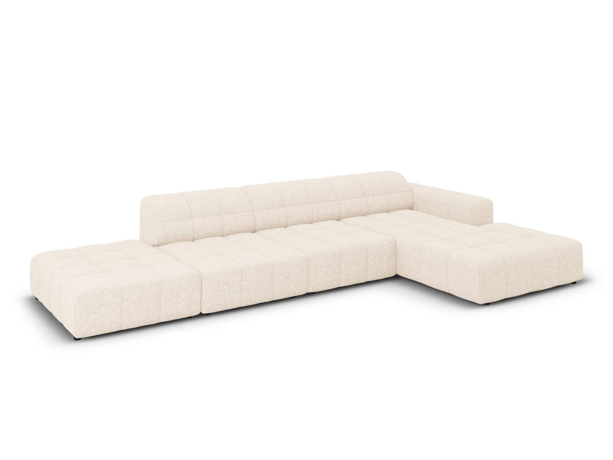 Chicago Ecksofa rechts 5 Sitzer 166cm in Light Beige-Haga präsentiert im Onlineshop von KAQTU Design AG. L-Sofa rechts ist von Cosmopolitan Design