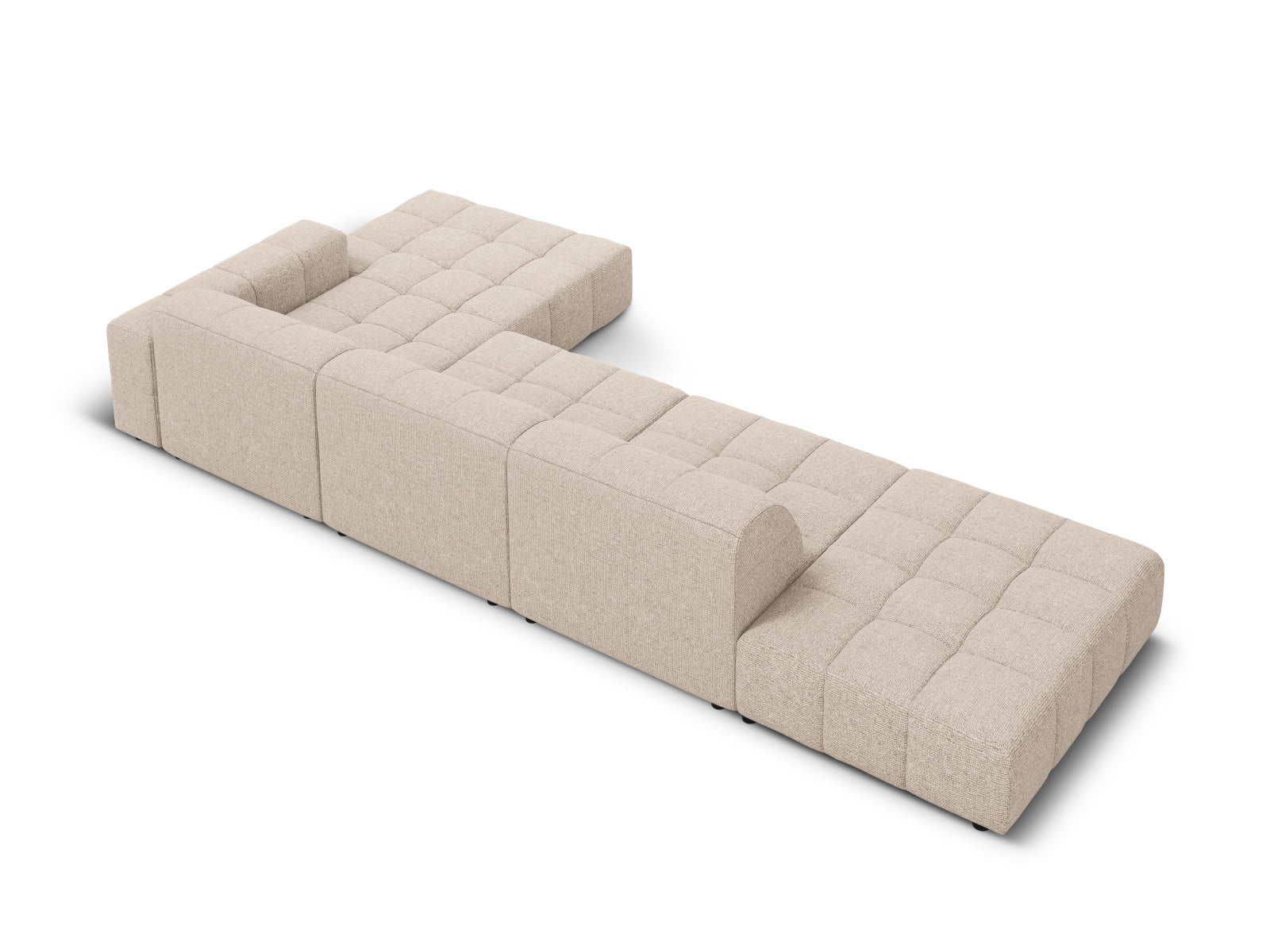 Beige Ecksofa Chicago, 5-Sitzer, stilvolles L-Design, ideal für komfortable und moderne Wohnräume, erhältlich bei Cosmopolitan Design.