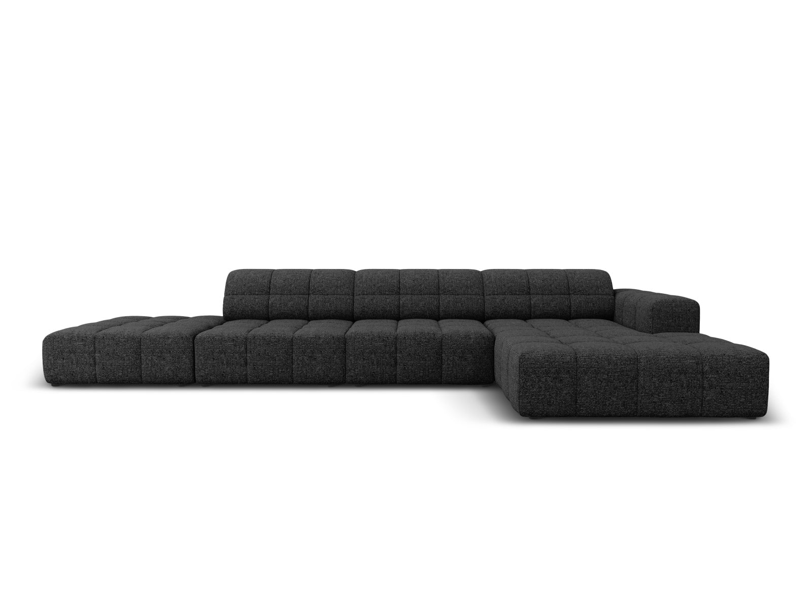 Chicago Ecksofa rechts 5 Sitzer 166cm in Black-Haga präsentiert im Onlineshop von KAQTU Design AG. L-Sofa rechts ist von Cosmopolitan Design