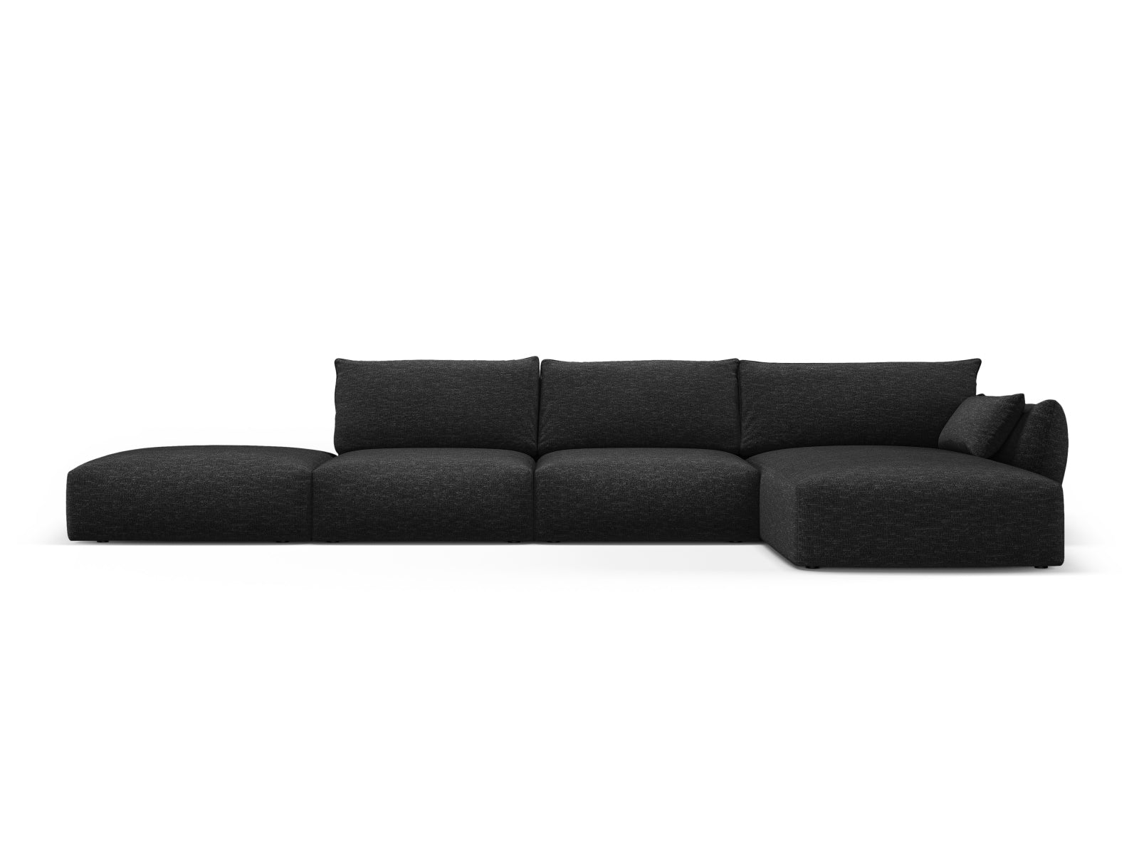 5-Sitzer Ecksofa rechts Matera in Black-Haga präsentiert im Onlineshop von KAQTU Design AG. Ecksofa rechts ist von Cosmopolitan Design