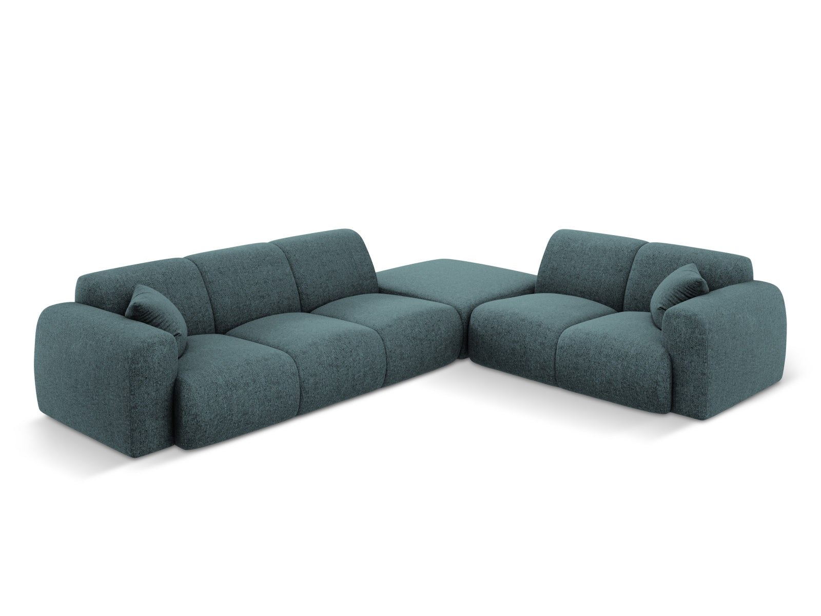 Nolio Ecksofa rechts 4 Sitzer 250cm in Petrol-Haga präsentiert im Onlineshop von KAQTU Design AG. Ecksofa rechts ist von Cosmopolitan Design