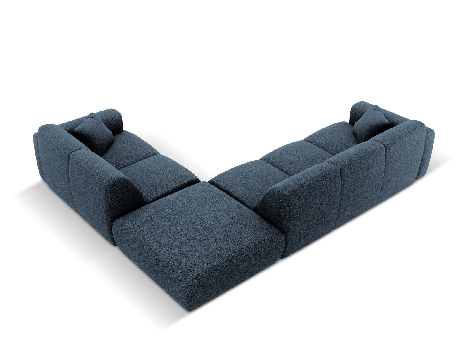 Elegantes Nolio Ecksofa rechts in Royal Blue, 4-Sitzer mit 250 cm, ideal für komfortable und stilvolle Wohnräume.