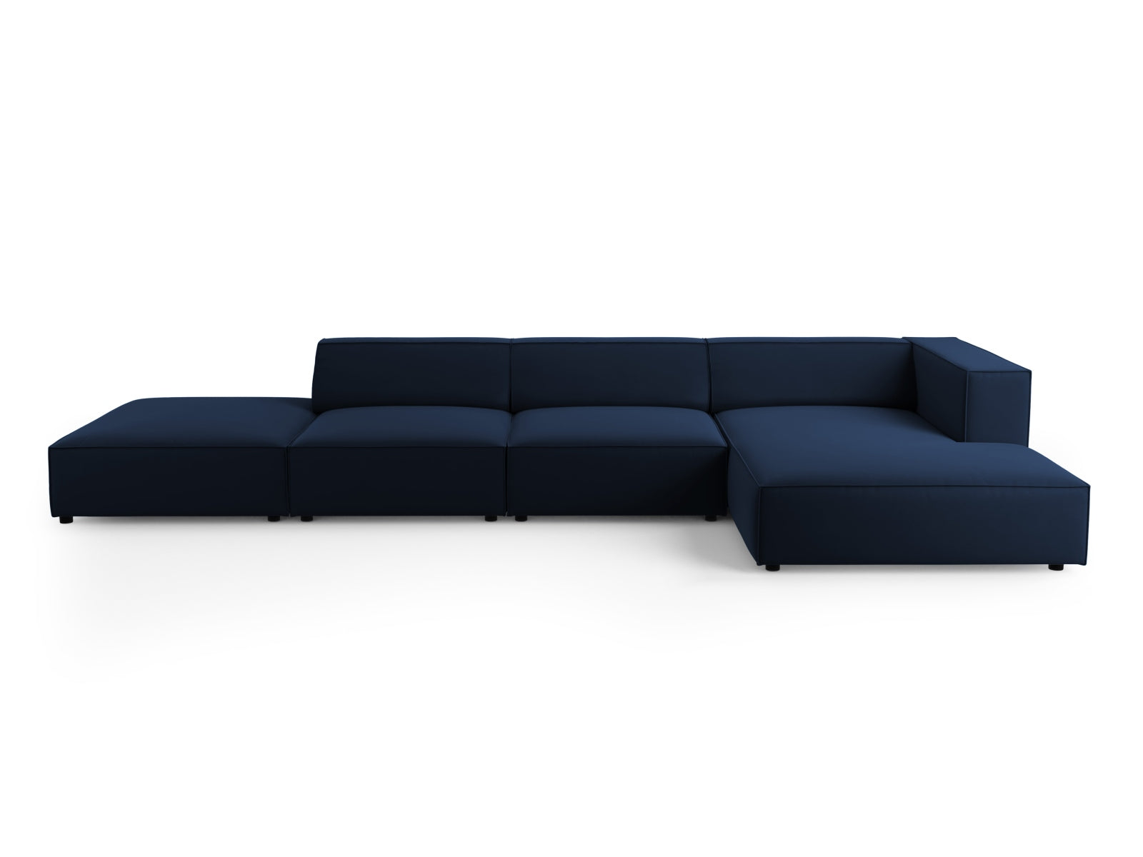 Arendal Velour Ecksofa rechts 5 Sitzer in Royal Blue präsentiert im Onlineshop von KAQTU Design AG. Ecksofa rechts ist von Cosmopolitan Design