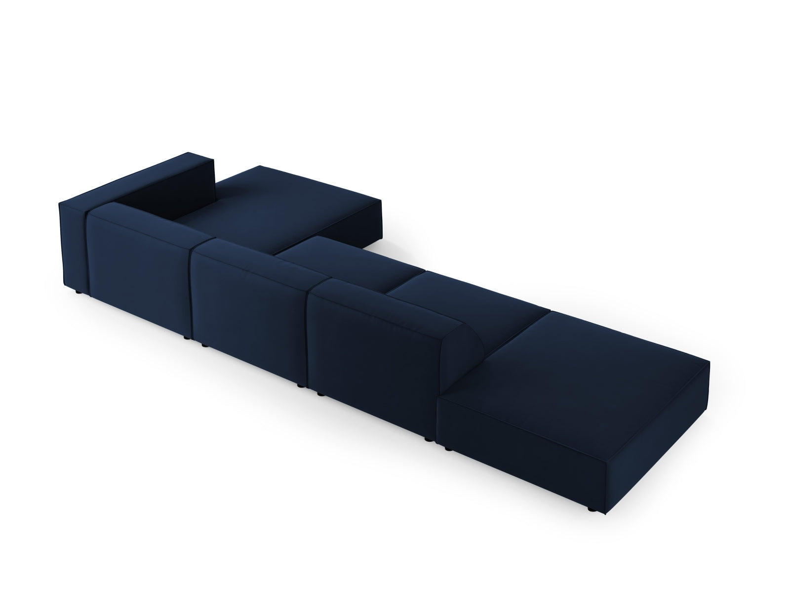 Erleben Sie das elegante Arendal Velour Ecksofa rechts 5 Sitzer von Cosmopolitan Design – perfekt für stilvolle Wohnräume und entspannte Stunden.