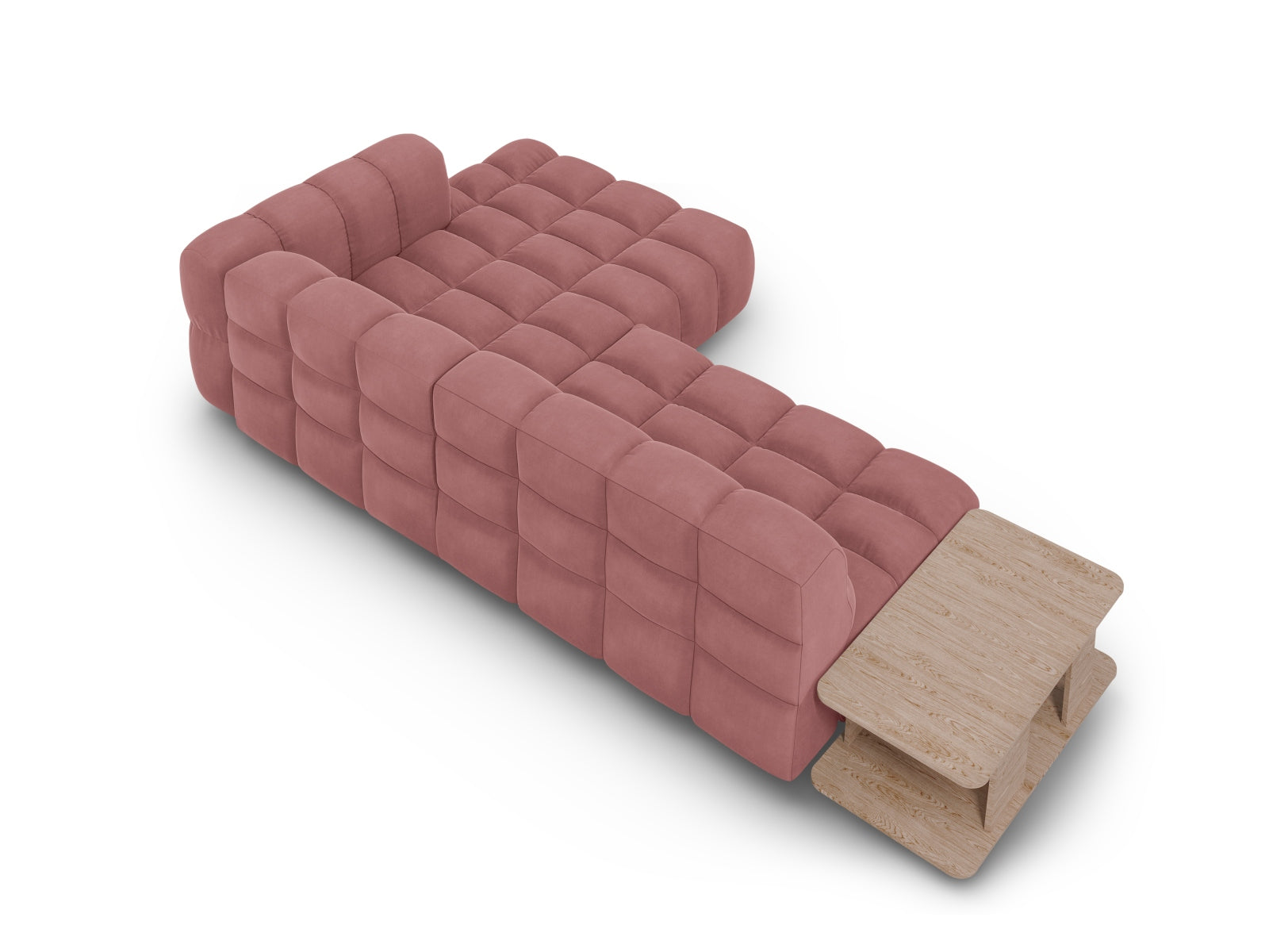 Entdecken Sie das elegante Sky Velour Ecksofa rechts 4 Sitzer von Cosmopolitan Design – perfekt für stilvolle Wohnräume und maximalen Komfort!