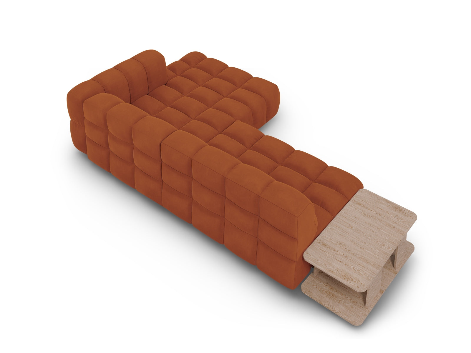 Entdecken Sie das elegante Sky Velour Ecksofa rechts 4 Sitzer von Cosmopolitan Design – perfekt für stilvolle Wohnräume und maximalen Komfort!