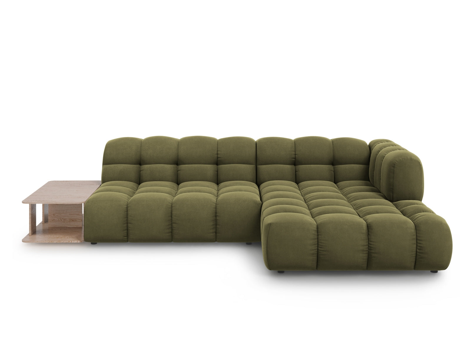 Sky Velour modulares Ecksofa rechts 4 Sitzer 162cm in Light Green präsentiert im Onlineshop von KAQTU Design AG. Ecksofa rechts ist von Cosmopolitan Design