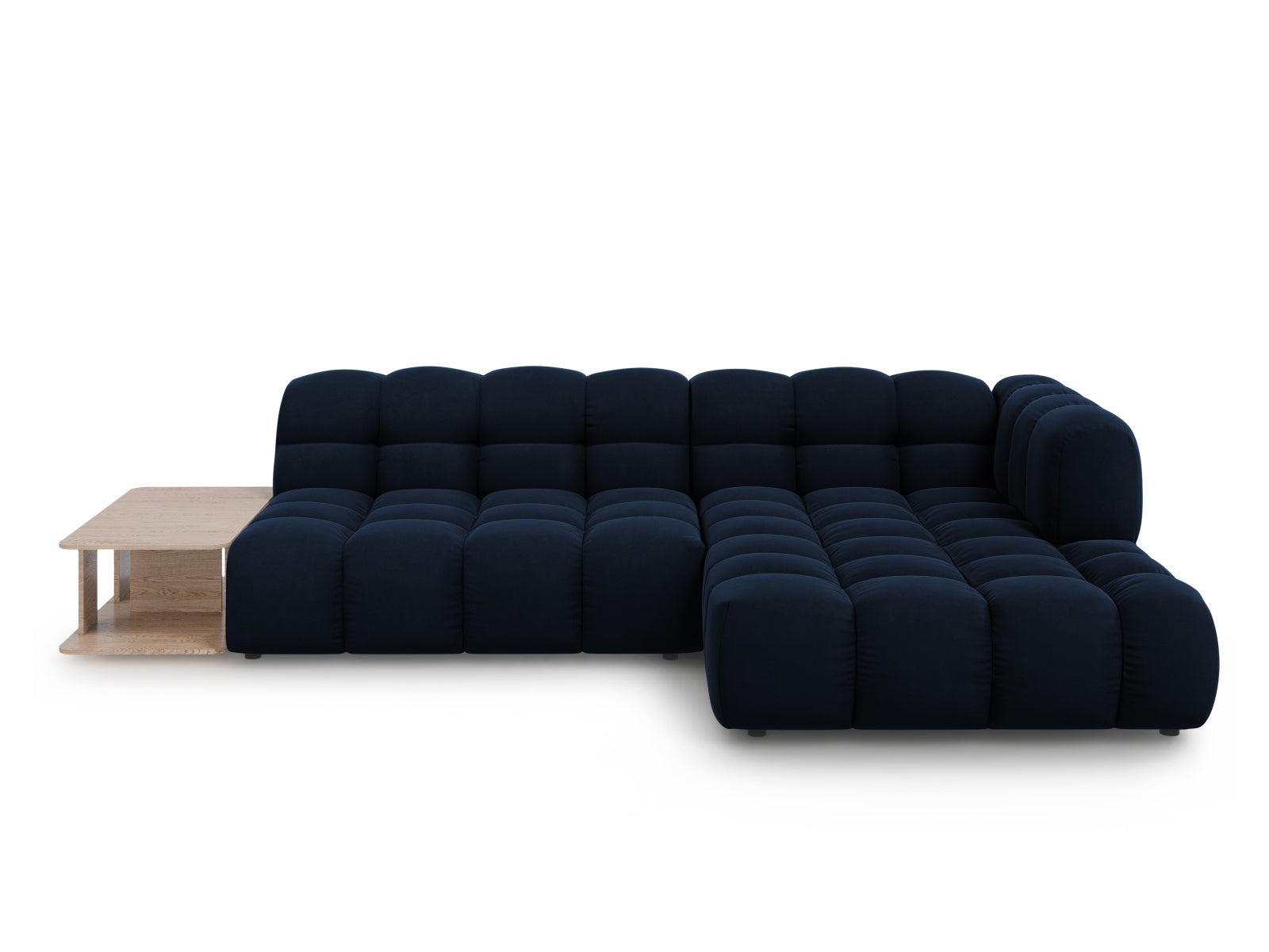 Sky Velour modulares Ecksofa rechts 4 Sitzer 162cm in Royal Blue präsentiert im Onlineshop von KAQTU Design AG. Ecksofa rechts ist von Cosmopolitan Design