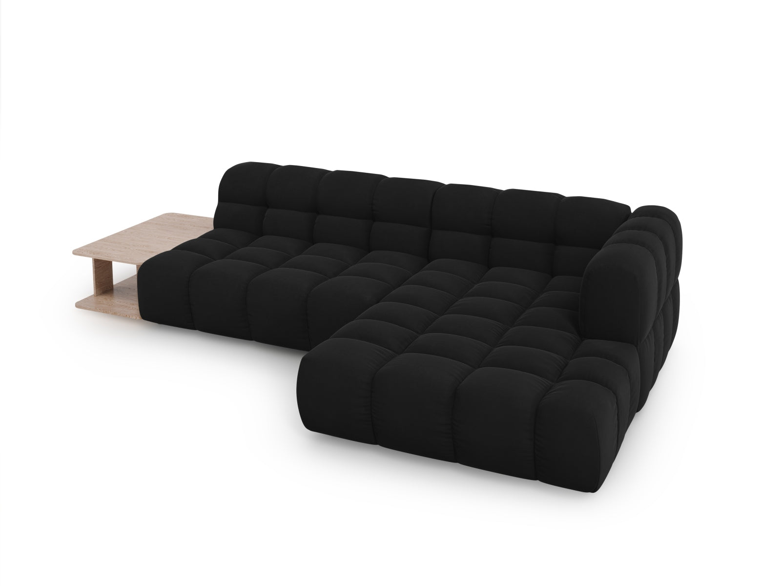 Erleben Sie das Sky Velour Ecksofa rechts 4 Sitzer von Cosmopolitan Design – ein modulares Möbelstück, das Stil und Komfort vereint!