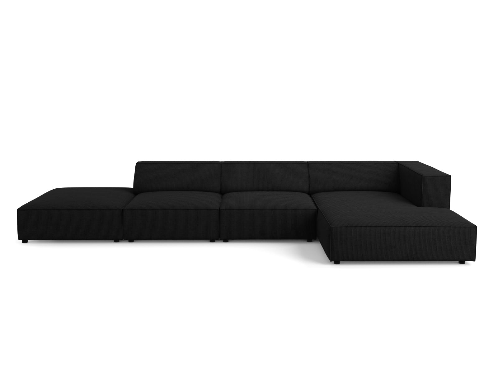 Arendal Ecksofa rechts 5 Sitzer in Black präsentiert im Onlineshop von KAQTU Design AG. Ecksofa rechts ist von Cosmopolitan Design