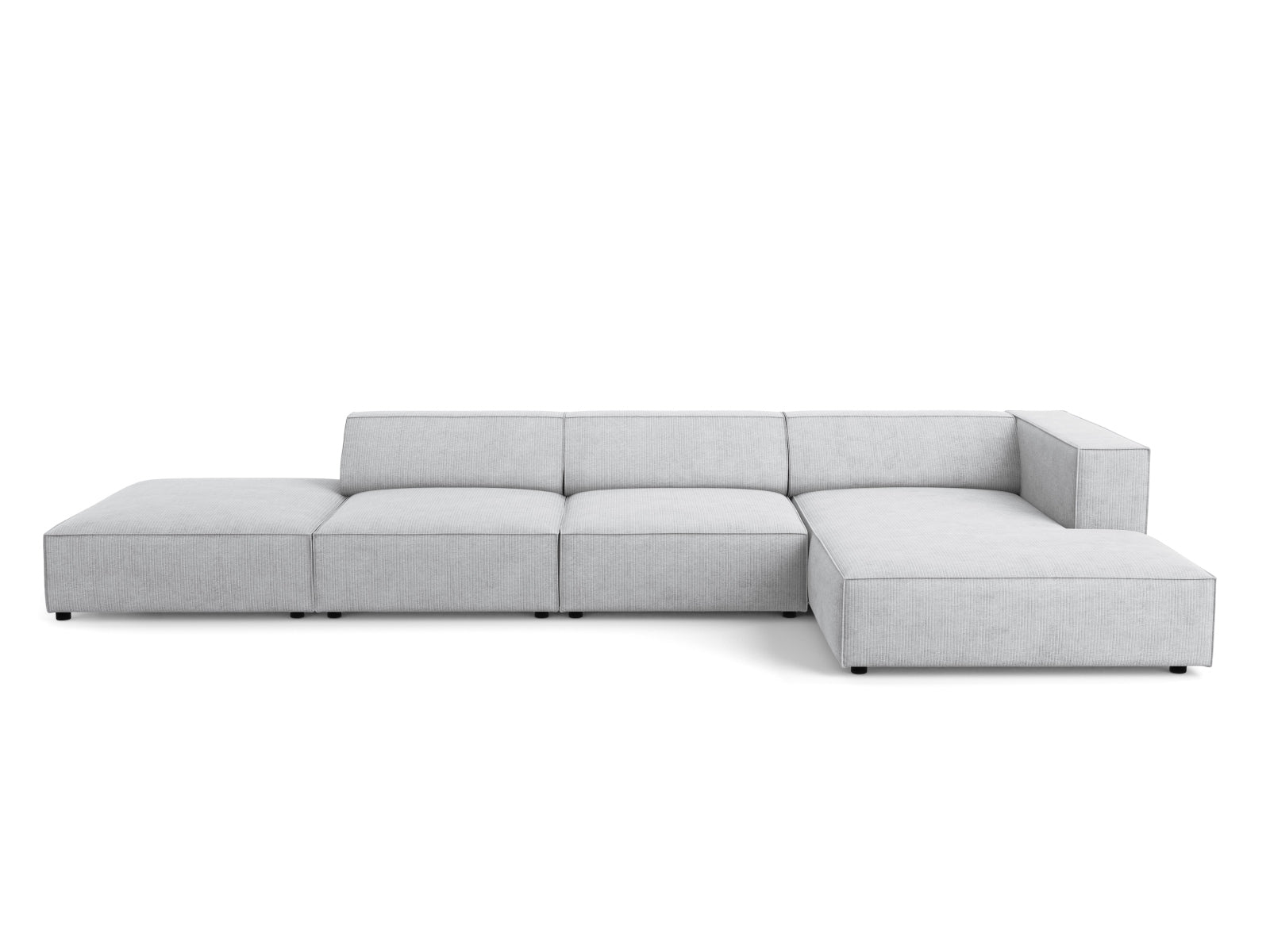 Arendal Ecksofa rechts 5 Sitzer in Light Grey präsentiert im Onlineshop von KAQTU Design AG. Ecksofa rechts ist von Cosmopolitan Design
