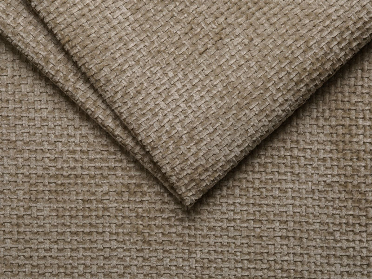 Chicago Ecksofa rechts, 5-Sitzer von Cosmopolitan Design mit Massivholzrahmen, Kunststoffbeinen und Eden-Stoffbezug in Light Beige.