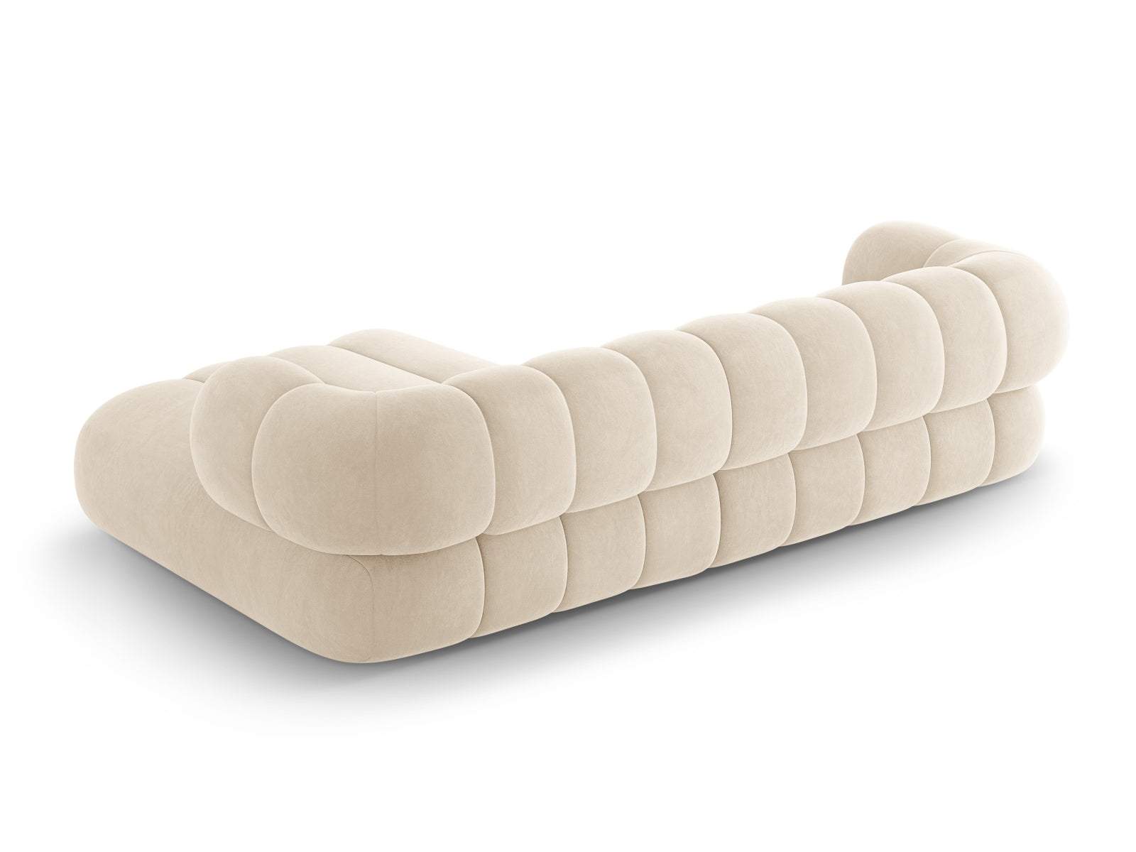 Erleben Sie das Koge Velour Ecksofa rechts 5 Sitzer (165 cm) – ein luxuriöses Möbelstück, das Komfort und modernes Design perfekt kombiniert!