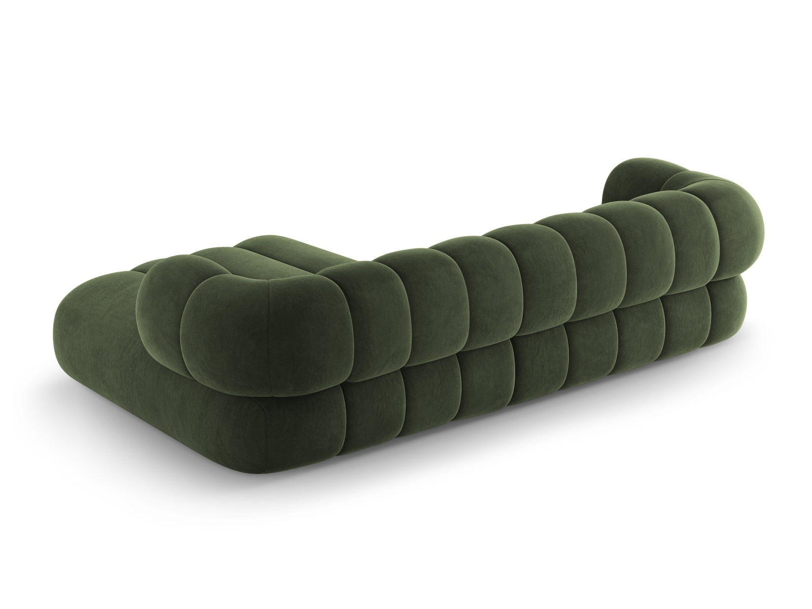 Erleben Sie das Koge Velour Ecksofa rechts 5 Sitzer 165cm – ein modernes, komfortables Möbelstück, das jedem Raum Eleganz verleiht.
