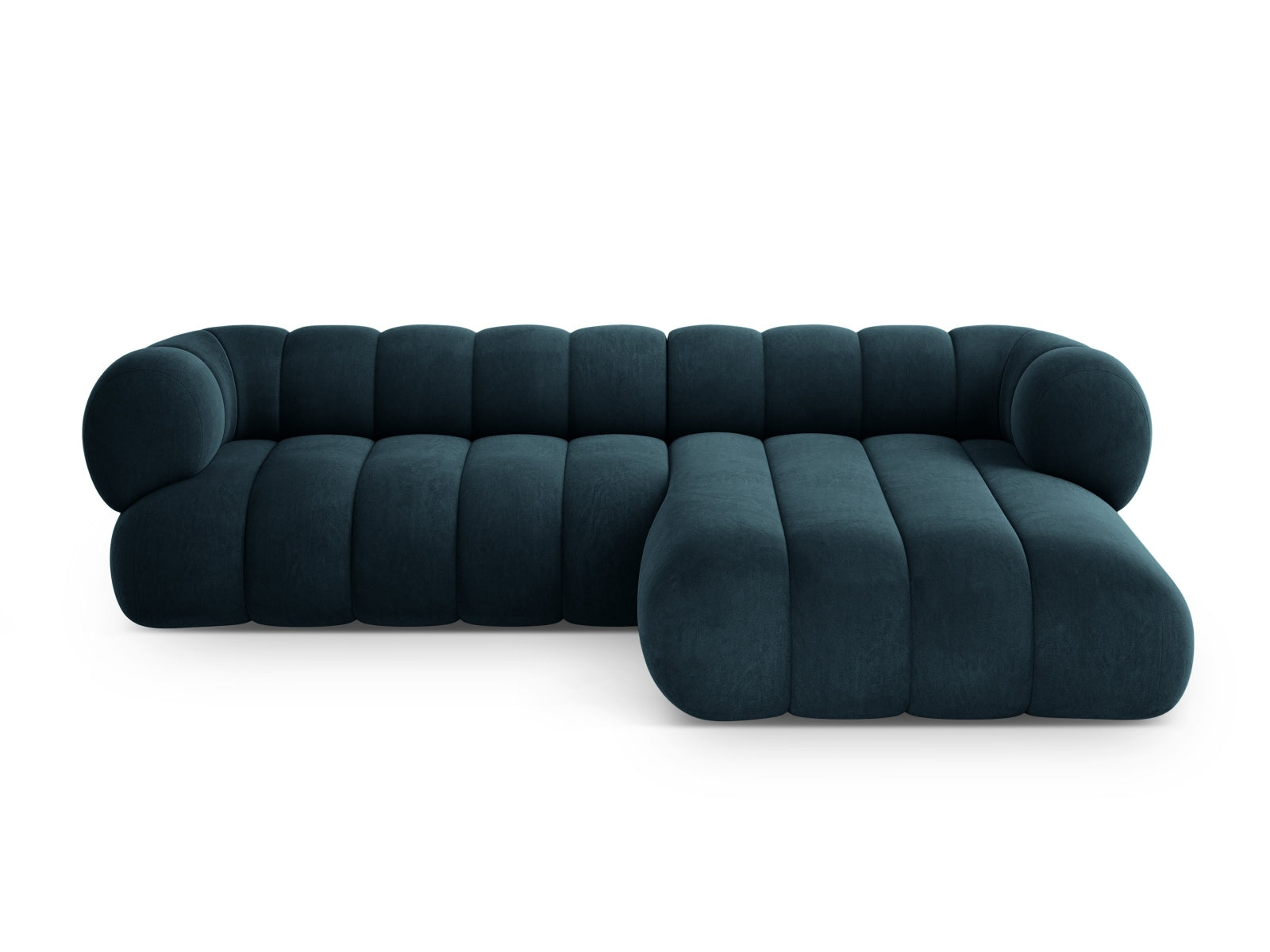 Koge Velour Ecksofa rechts 5 Sitzer 165cm in Deep Petrol präsentiert im Onlineshop von KAQTU Design AG. Ecksofa rechts ist von Cosmopolitan Design