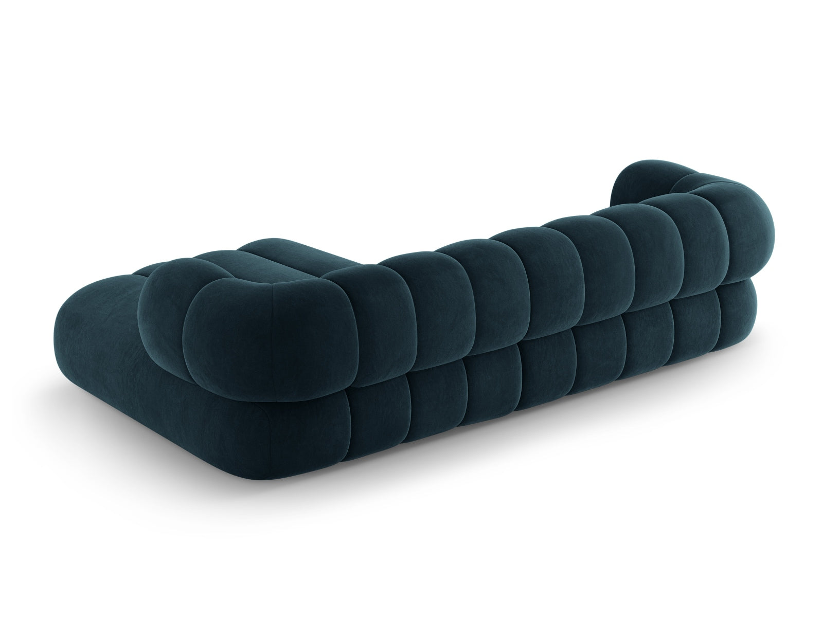 Erleben Sie das Koge Velour Ecksofa rechts 5 Sitzer 165cm – ein modernes, komfortables Möbelstück, das jedem Raum Eleganz verleiht.