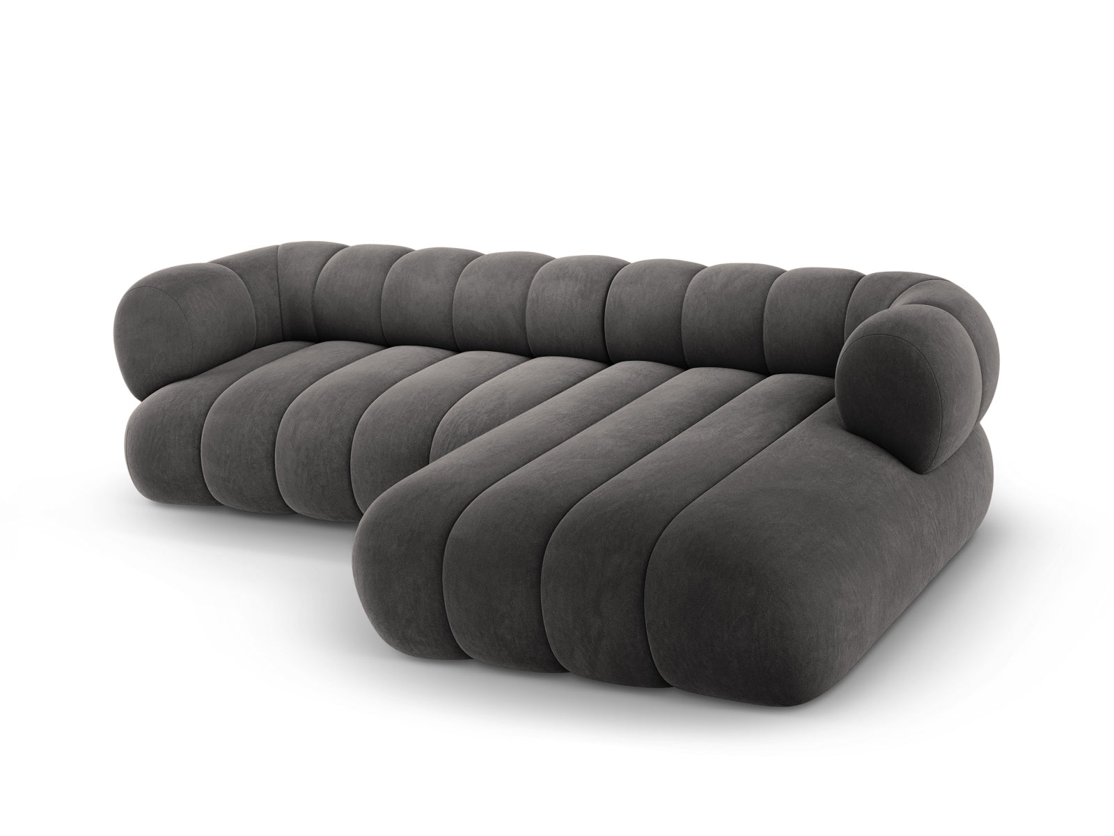 Koge Ecksofa rechts 5 Sitzer 165cm in Grey-Vogue präsentiert im Onlineshop von KAQTU Design AG. L-Sofa rechts ist von Cosmopolitan Design