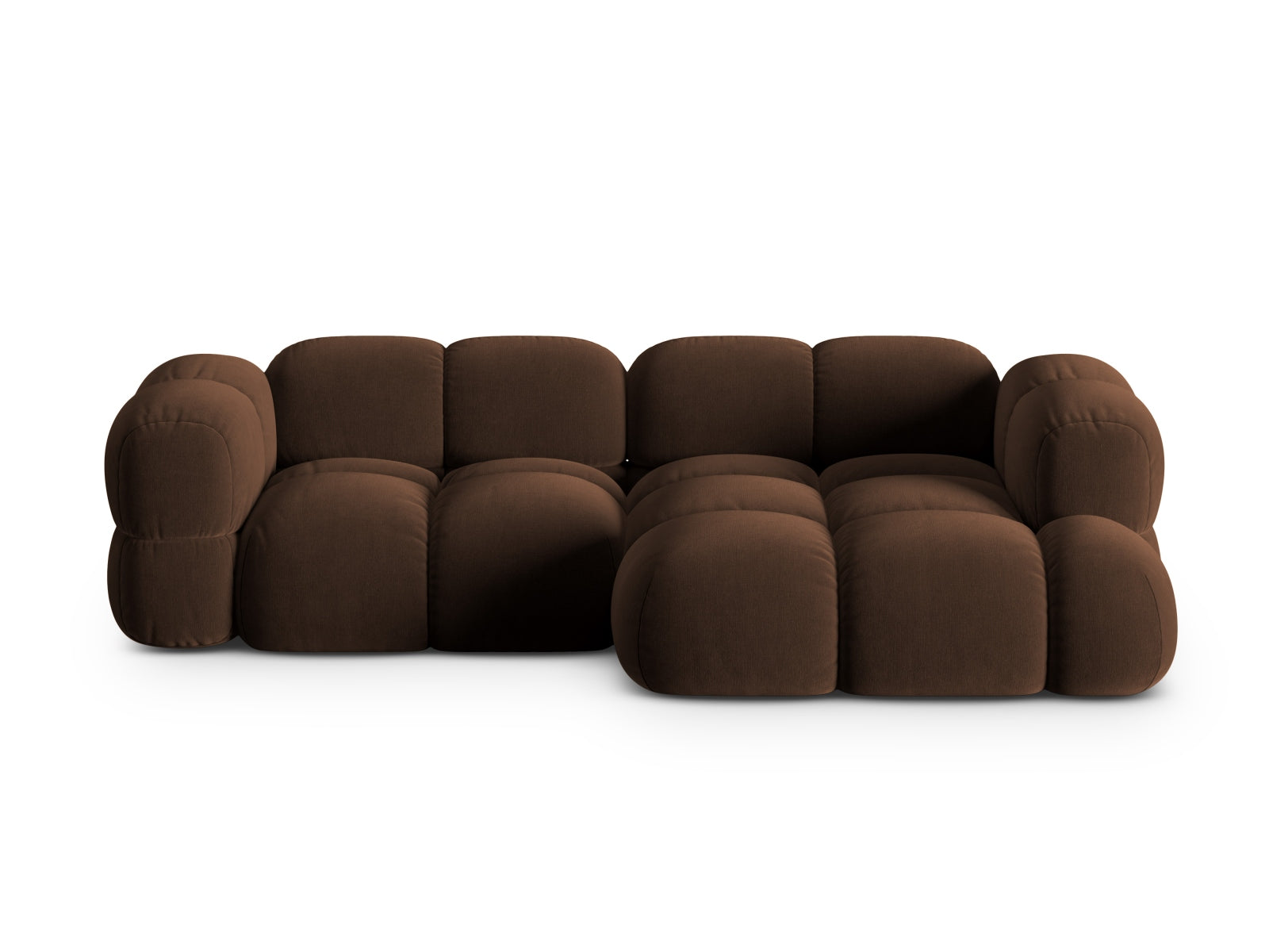 Loretto Velour Ecksofa rechts 3 Sitzer 147cm in Chocolate präsentiert im Onlineshop von KAQTU Design AG. Ecksofa rechts ist von Cosmopolitan Design