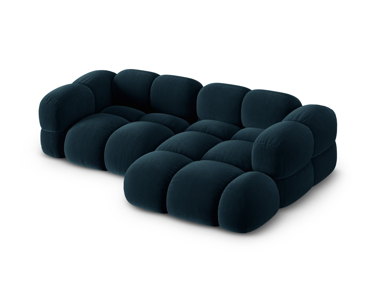 Entdecken Sie das Loretto Velour Ecksofa rechts (147 cm) – ein elegantes 3-Sitzer Sofa, das Komfort und Stil für Ihr Zuhause vereint.
