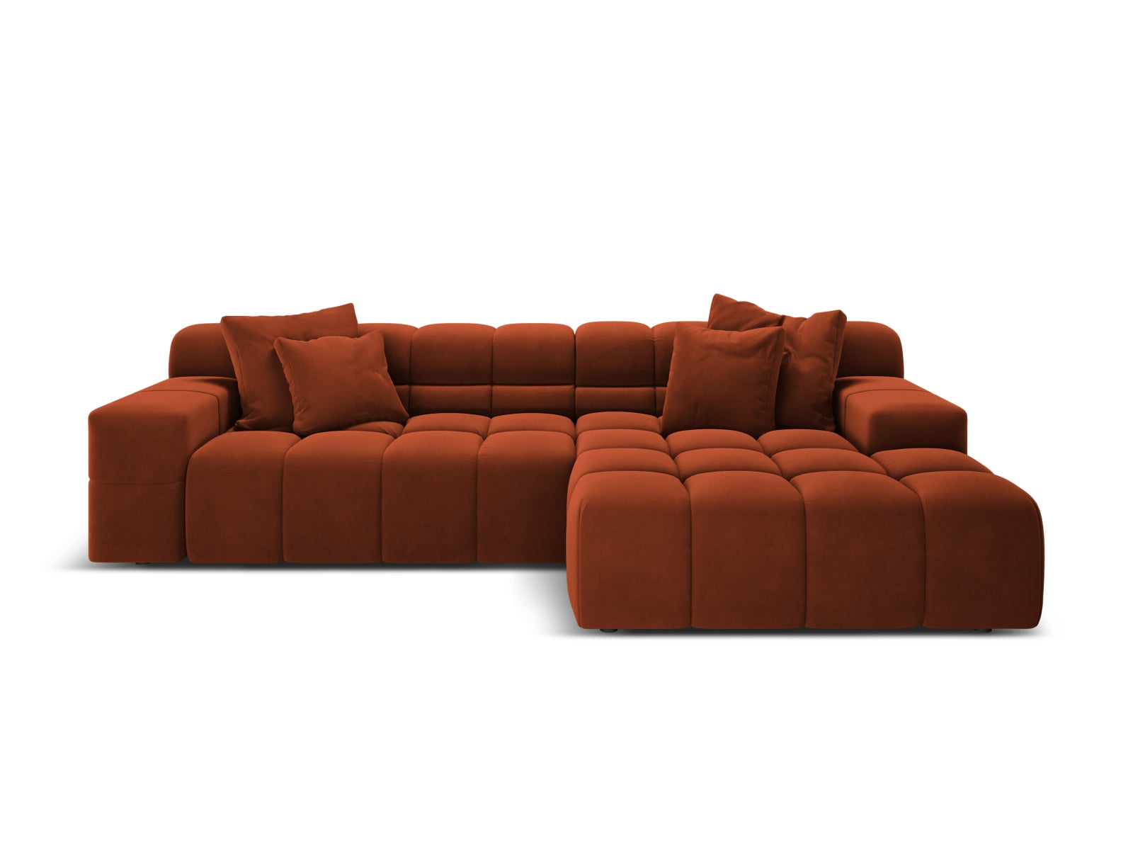 3-Sitzer Ecksofa rechts Hawaii in Auburn-Magic Velvet präsentiert im Onlineshop von KAQTU Design AG. Ecksofa rechts ist von Cosmopolitan Design