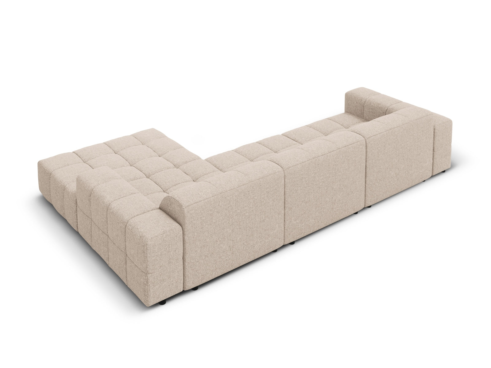 Beige Ecksofa Chicago, 4-Sitzer, 166 cm, modernes L-Sofa für stilvolle Wohnräume, ideal für Komfort und Eleganz von Cosmopolitan Design.