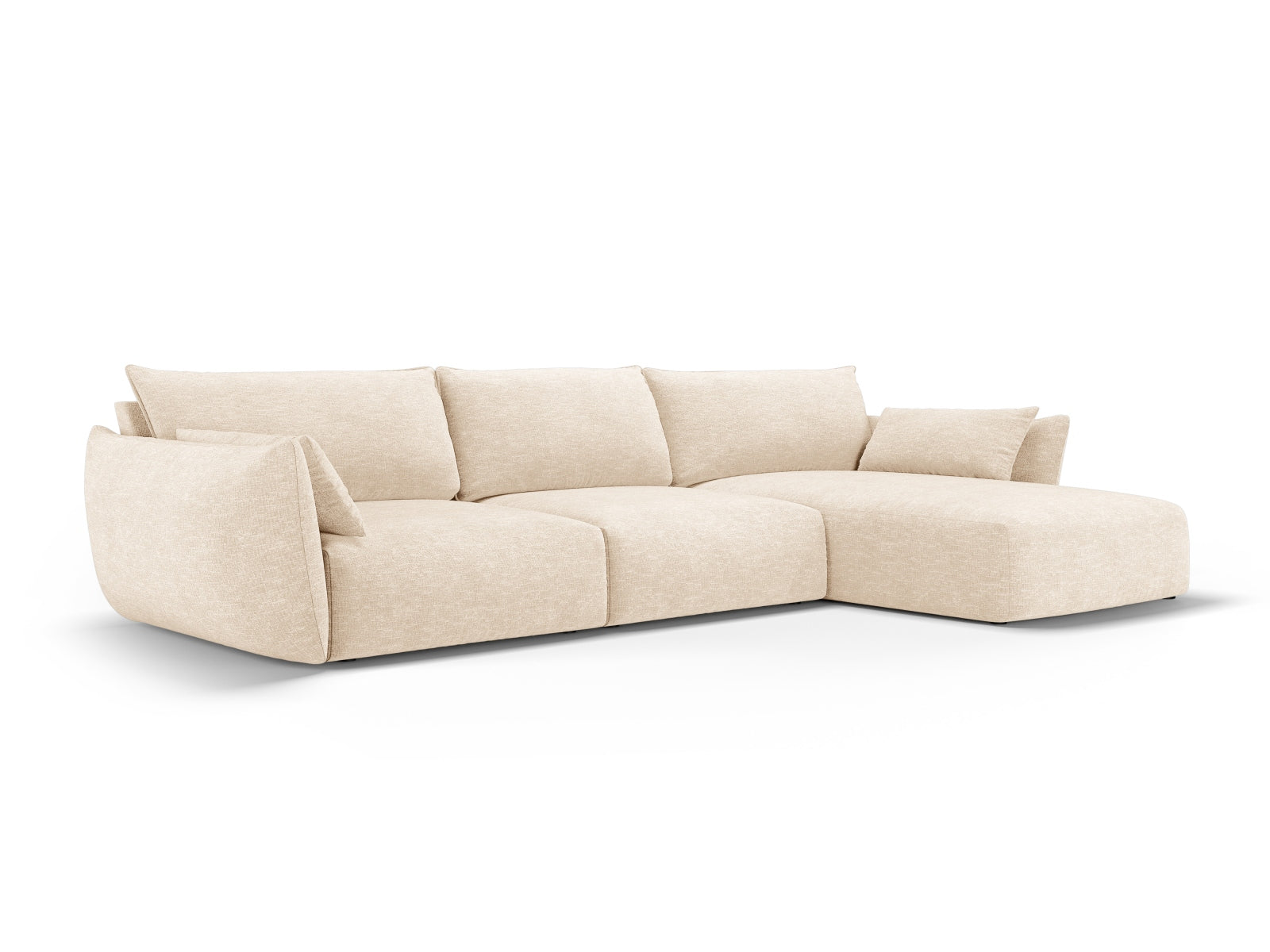 Elegantes 4-Sitzer Ecksofa Matera in hellem Beige, ideal für stilvolle Wohnräume, präsentiert von Cosmopolitan Design.