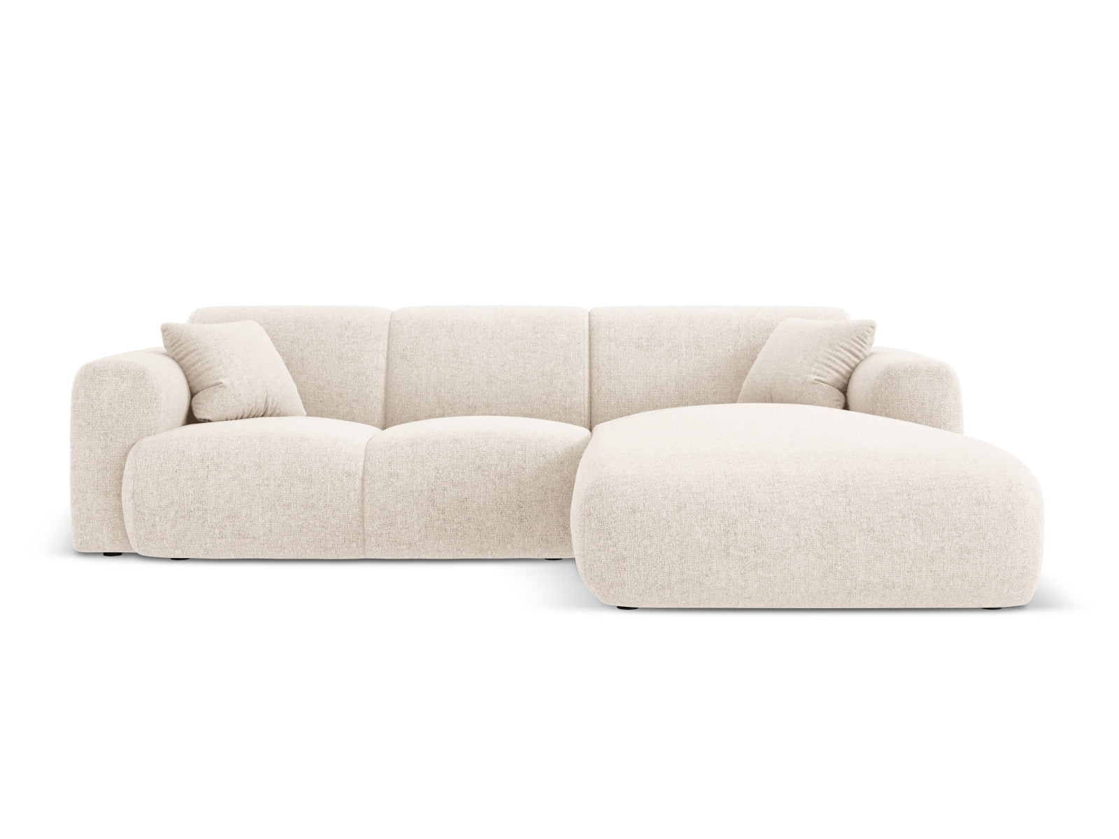 Nolio Ecksofa rechts 4 Sitzer 170cm in Light Beige-Haga präsentiert im Onlineshop von KAQTU Design AG. L-Sofa rechts ist von Cosmopolitan Design