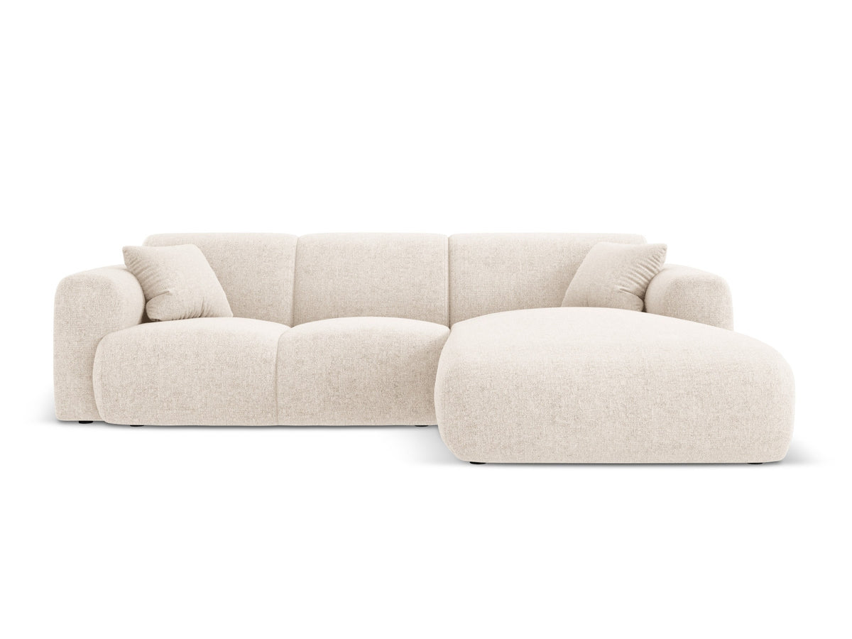 Nolio Ecksofa rechts 4 Sitzer 170cm in Light Beige-Haga präsentiert im Onlineshop von KAQTU Design AG. L-Sofa rechts ist von Cosmopolitan Design
