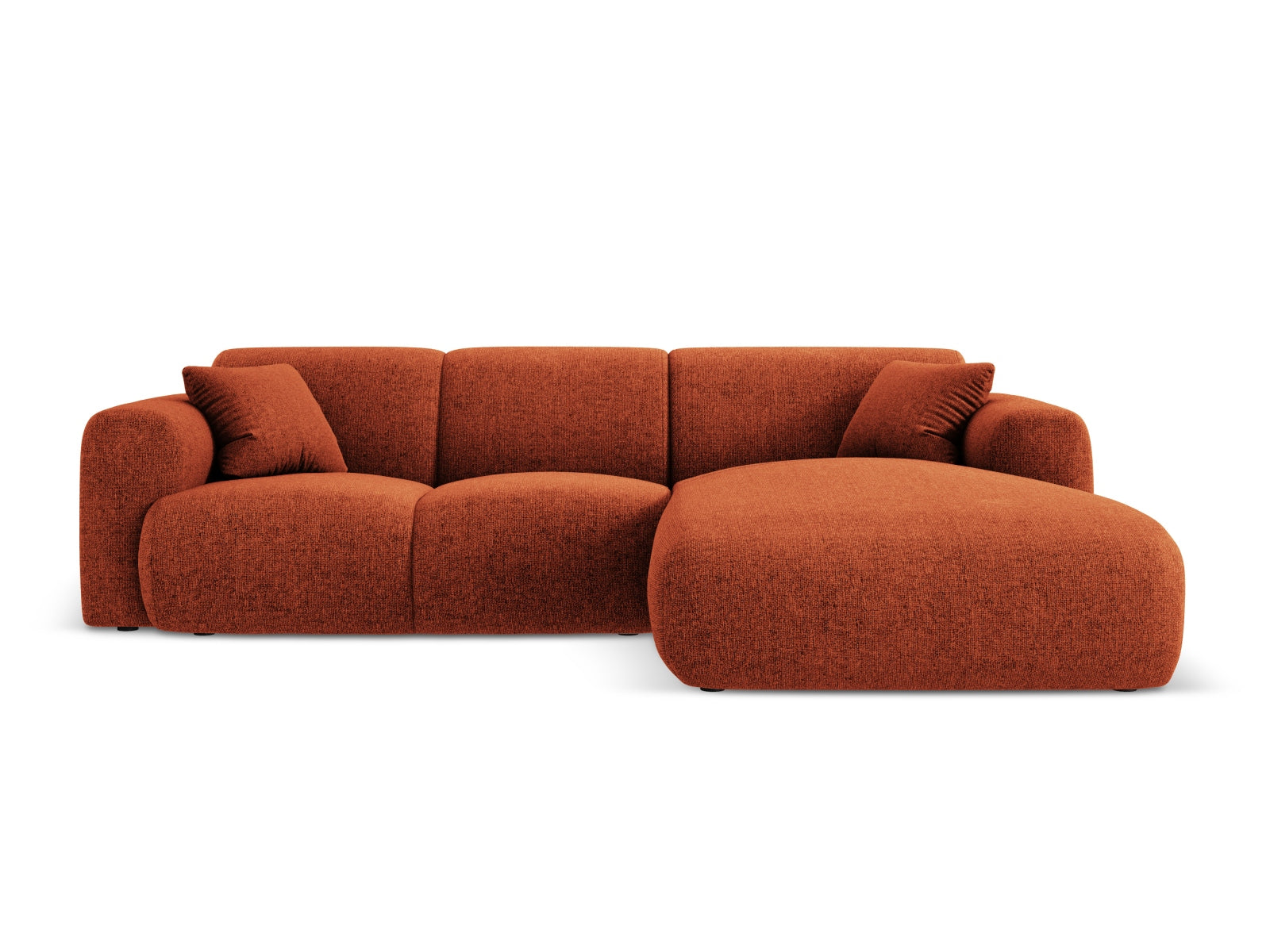 Nolio Ecksofa rechts 4 Sitzer 170cm in Terracotta-Haga präsentiert im Onlineshop von KAQTU Design AG. L-Sofa rechts ist von Cosmopolitan Design