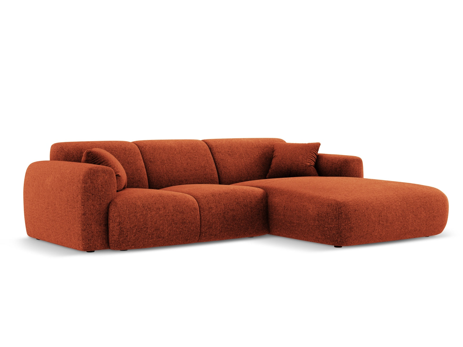 Modernes Nolio Ecksofa in warmem Terracotta, 4-Sitzer, 170cm, perfekt für stilvolle Wohnräume und entspannte Abende, von Cosmopolitan Design.